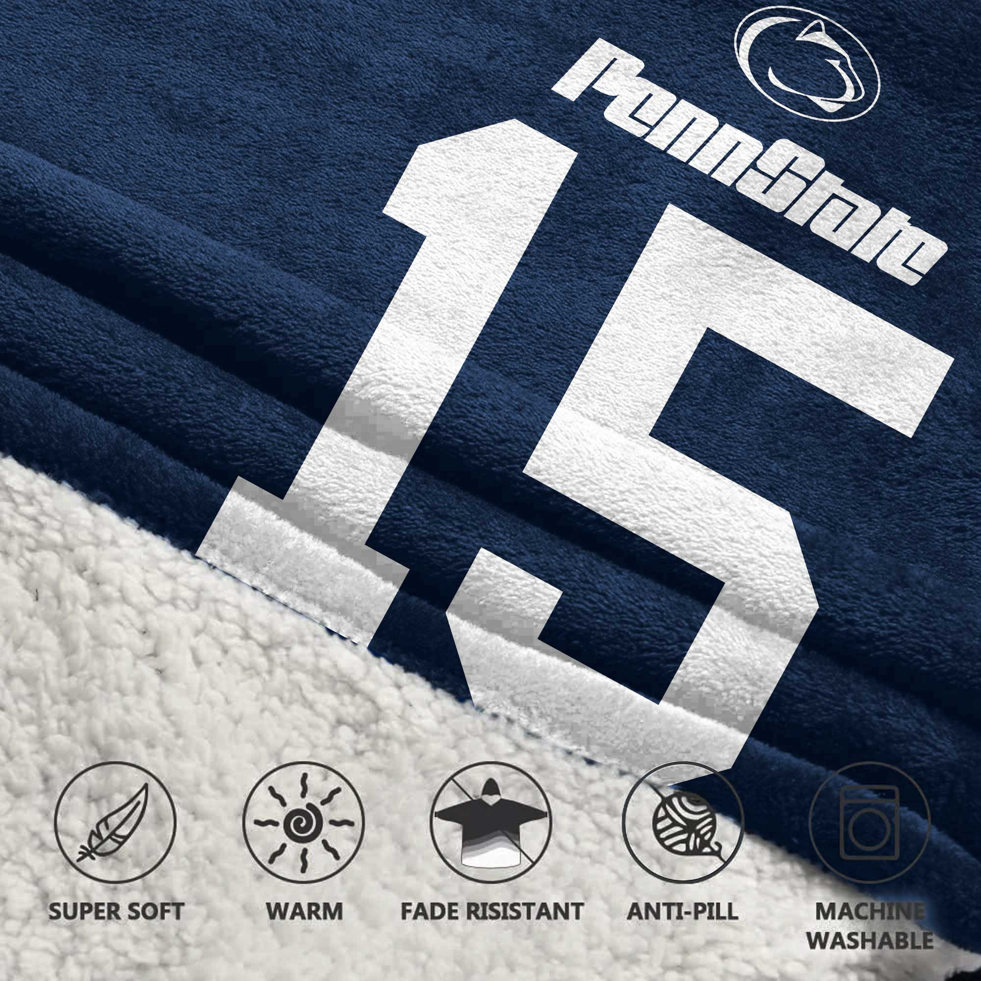 Adult 15 Penn State Football Unisex Blanket Hoodie