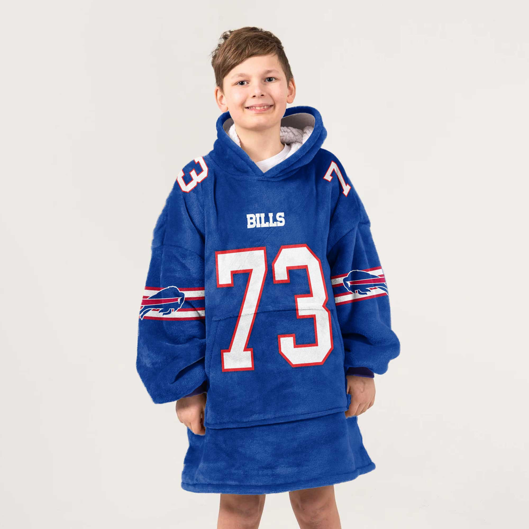 Kid 73 Buffalo Football Unisex Blanket Hoodie