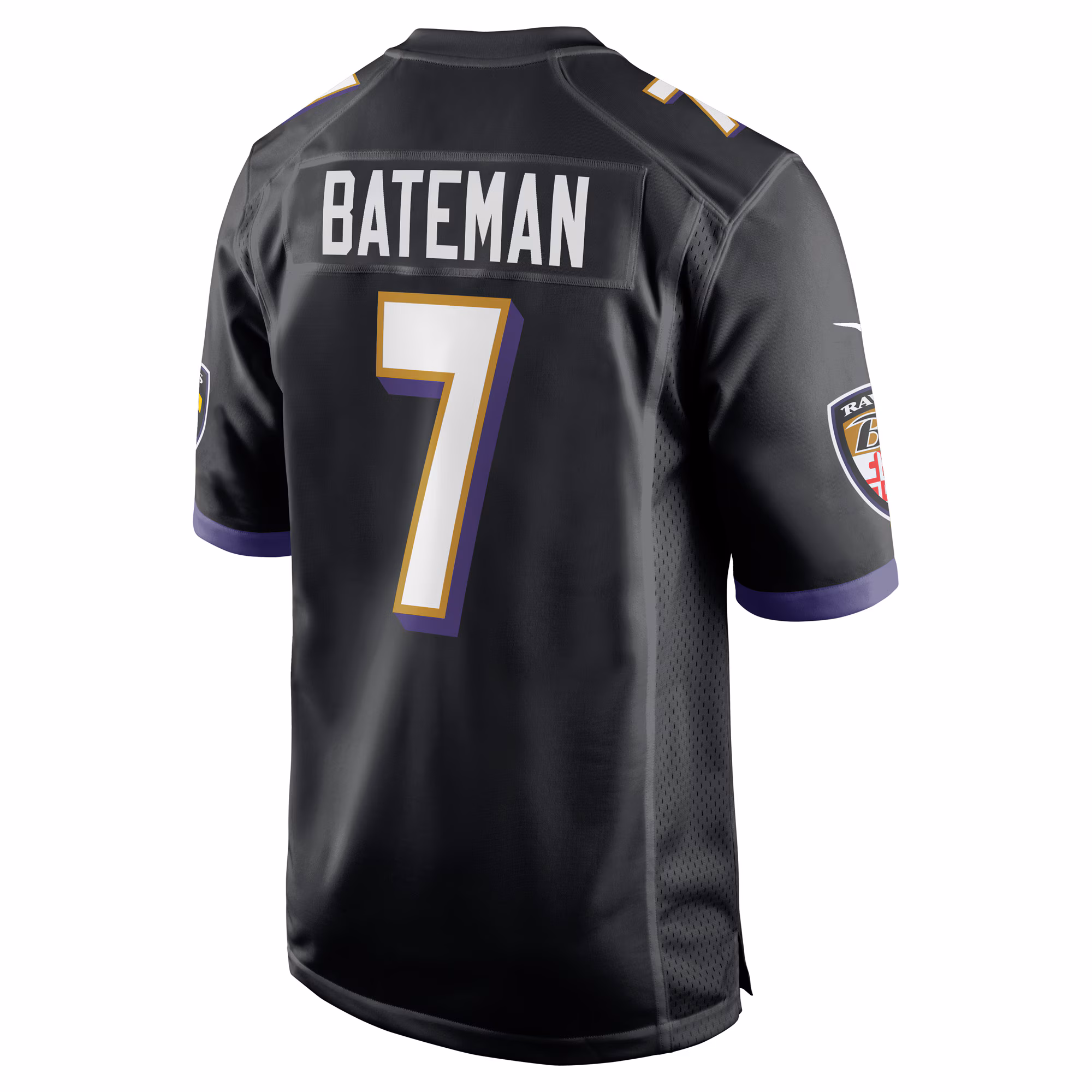 Rashod Bateman Baltimore Ravens Game Player Jersey - Black