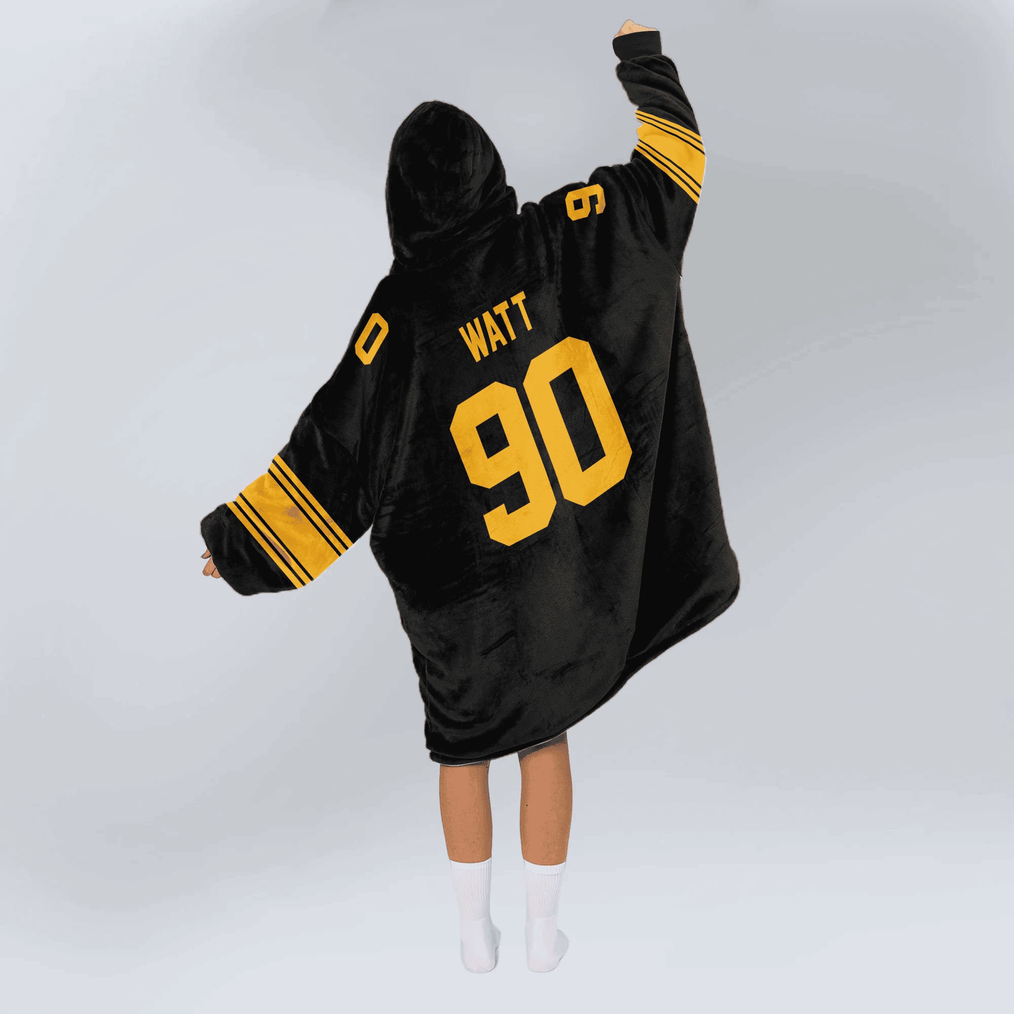 Adult 90 Pittsburgh Football Unisex Blanket Hoodie