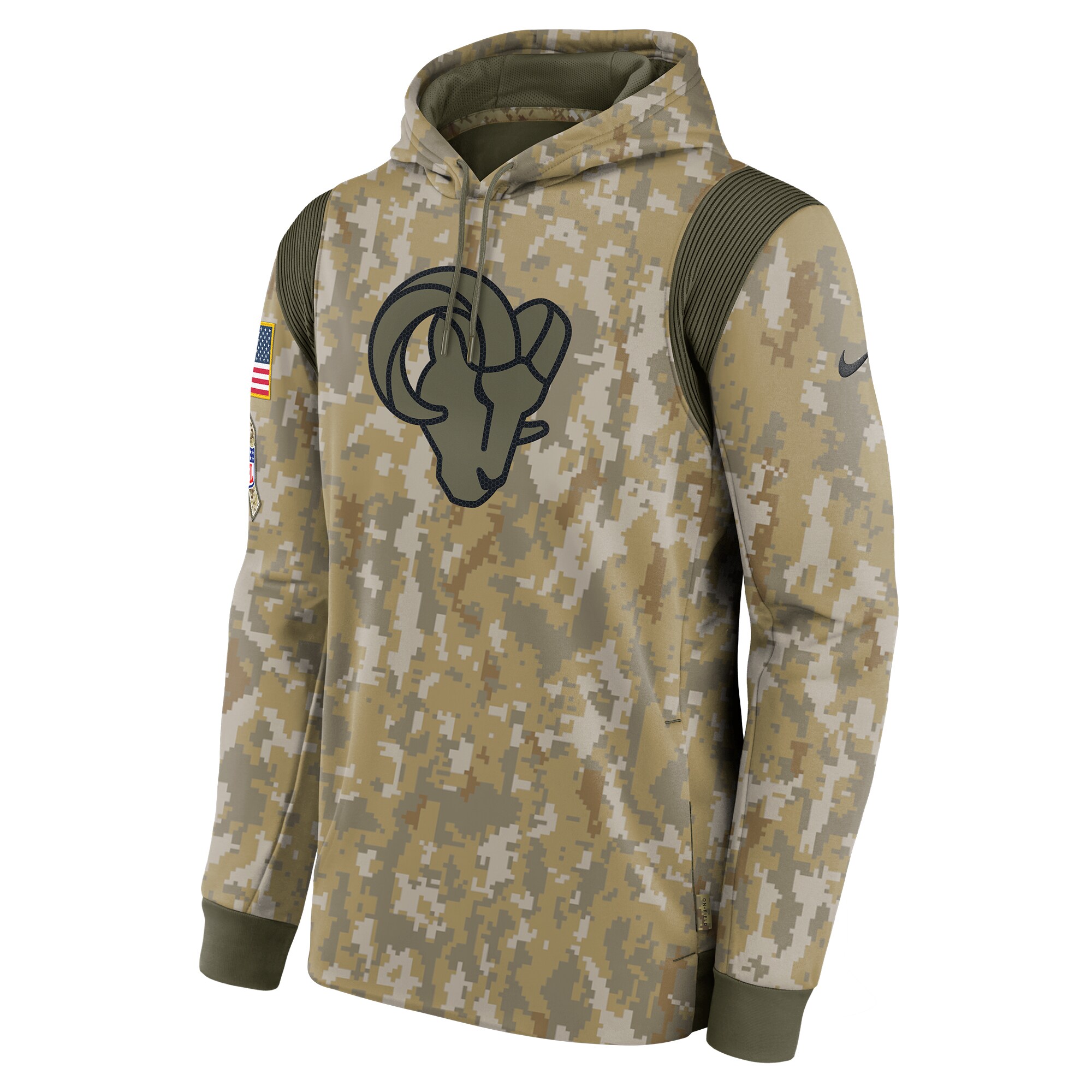 Los Angeles Rams Salute To Service Therma Performance Pullover Hoodie - Camo