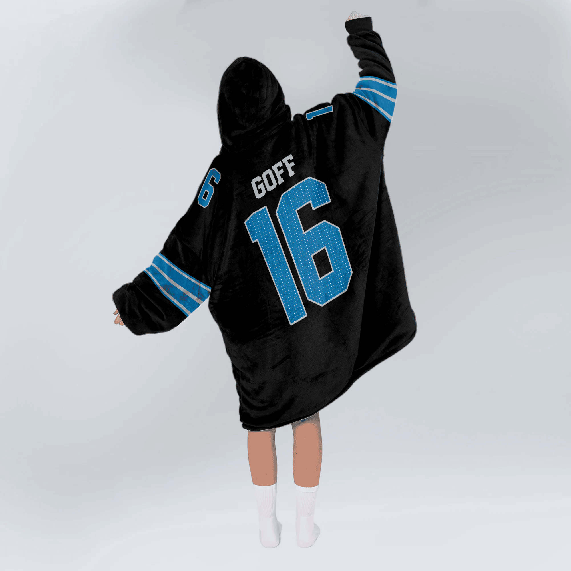 Adult All Grit J.G 16 Detroit Football Unisex Blanket Hoodie