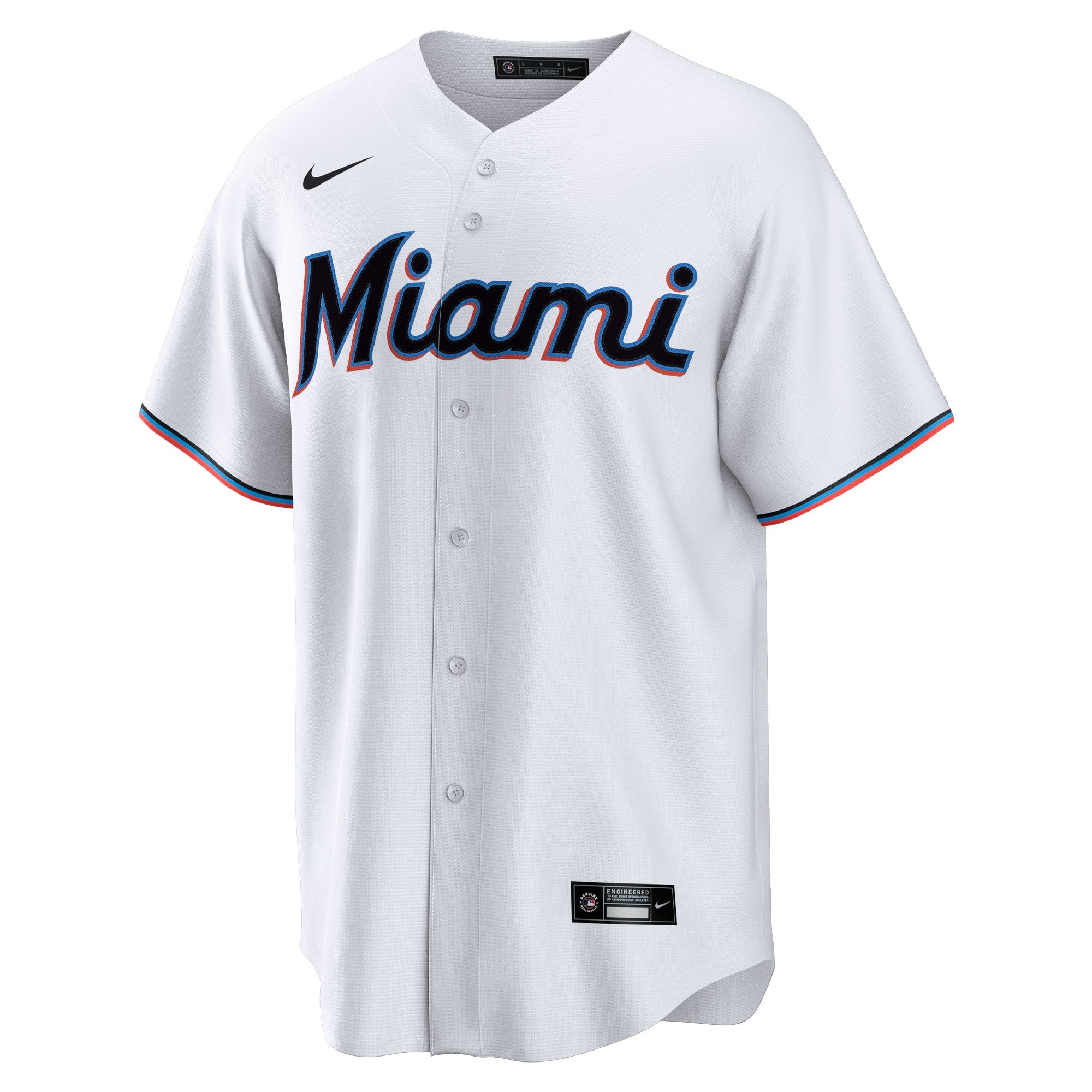 Men's Miami Marlins Jazz Chisholm Jr.  White Home Replica Player Jersey