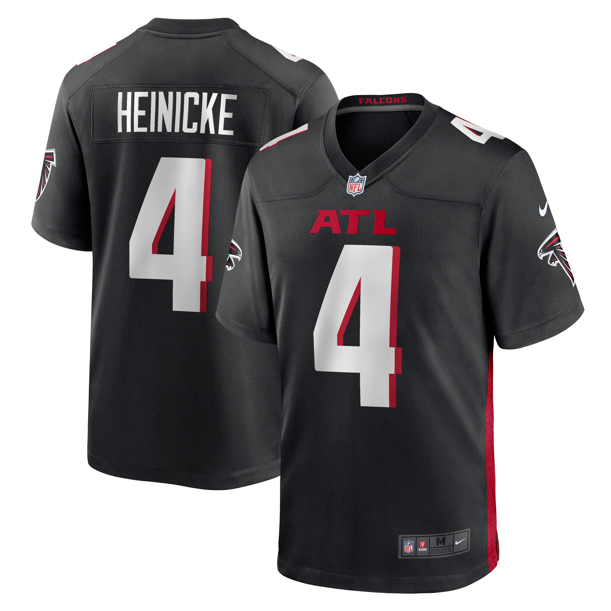 Taylor Heinicke Atlanta Falcons Game Player Jersey - Black