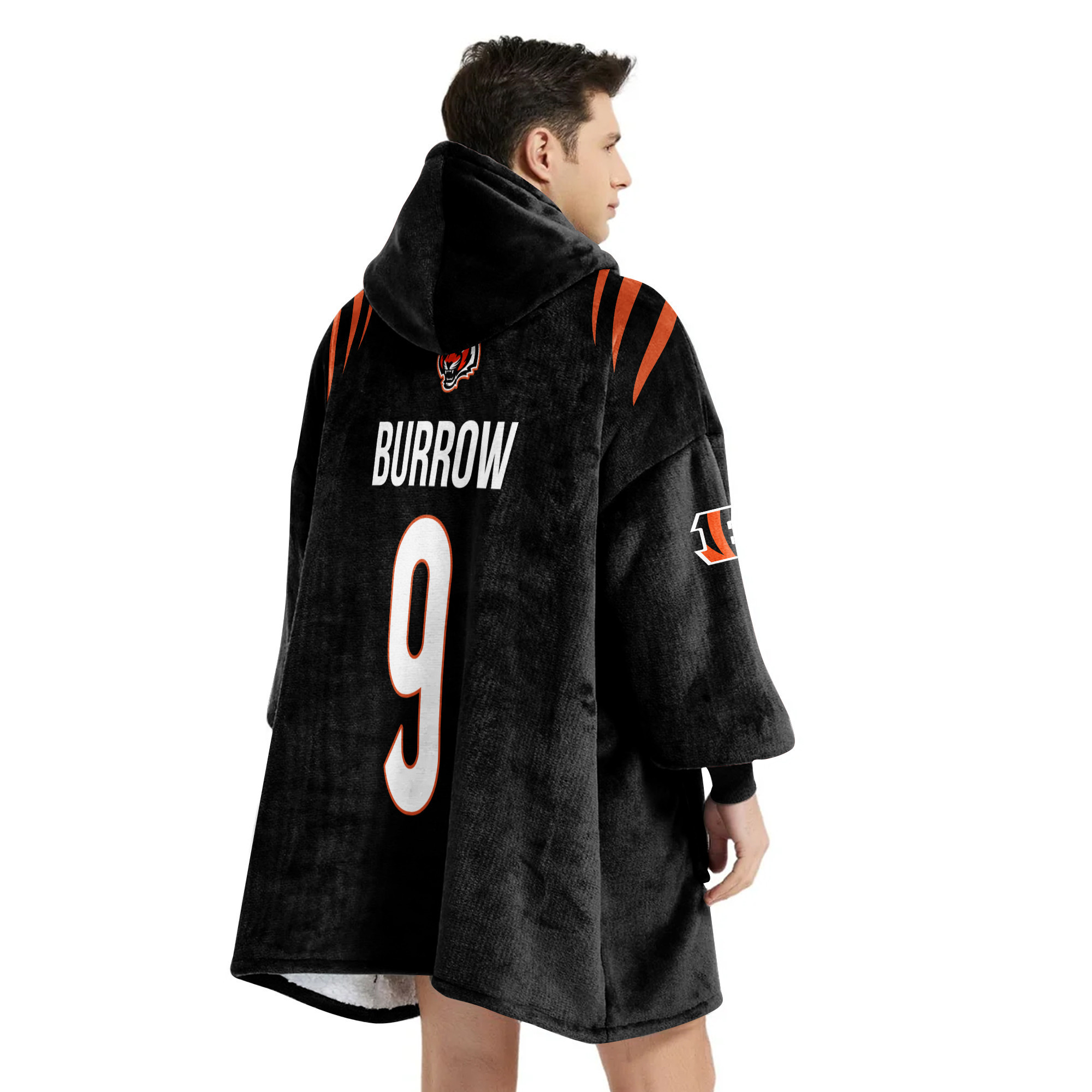 Adult Captain J.B 9 Cincinnati Football Unisex Blanket Hoodie