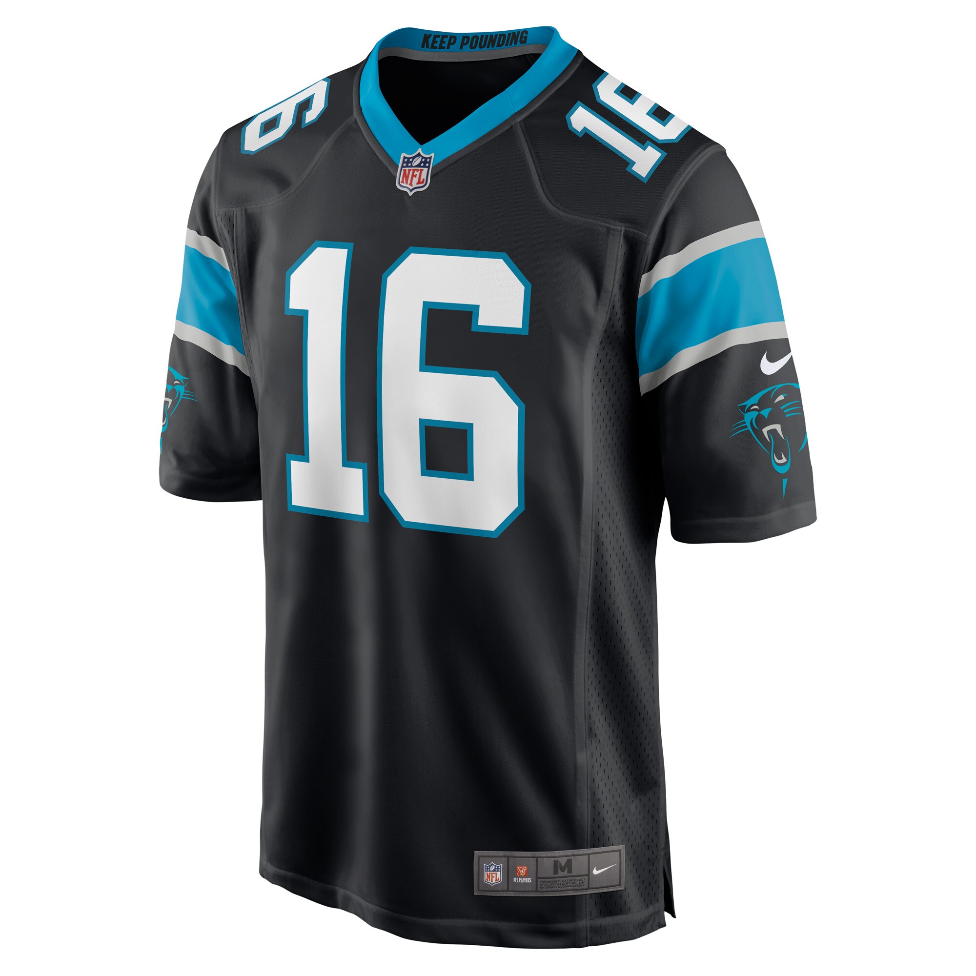 Jacob Eason Carolina Panthers  Game Player Jersey - Black
