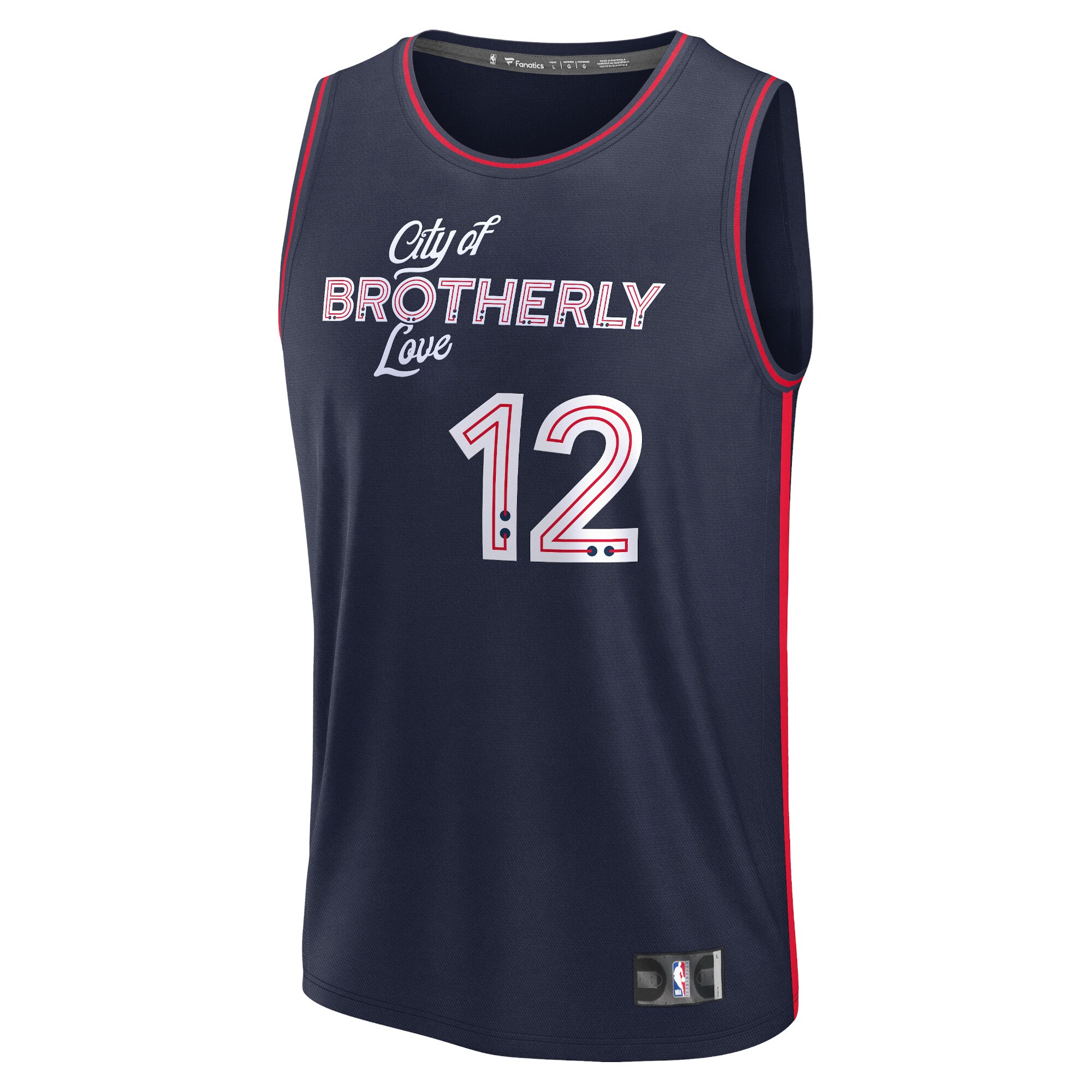 Unisex Philadelphia 76ers Tobias Harris  Navy 2023/24 Fast Break Jersey - City Edition
