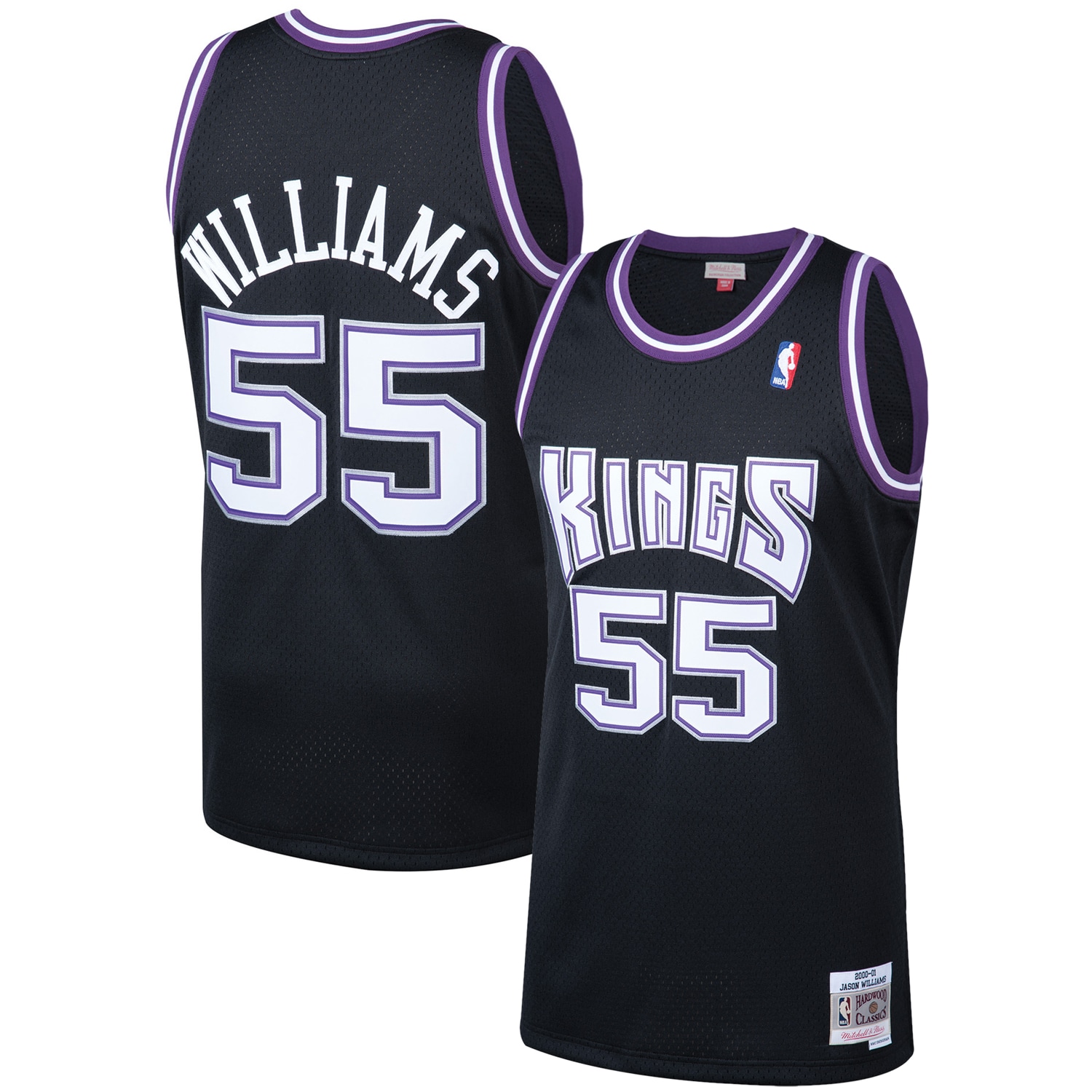 Jason Williams Sacramento Kings Mitchell & Ness 2000-01 Hardwood Classics Swingman Player Jersey - Black
