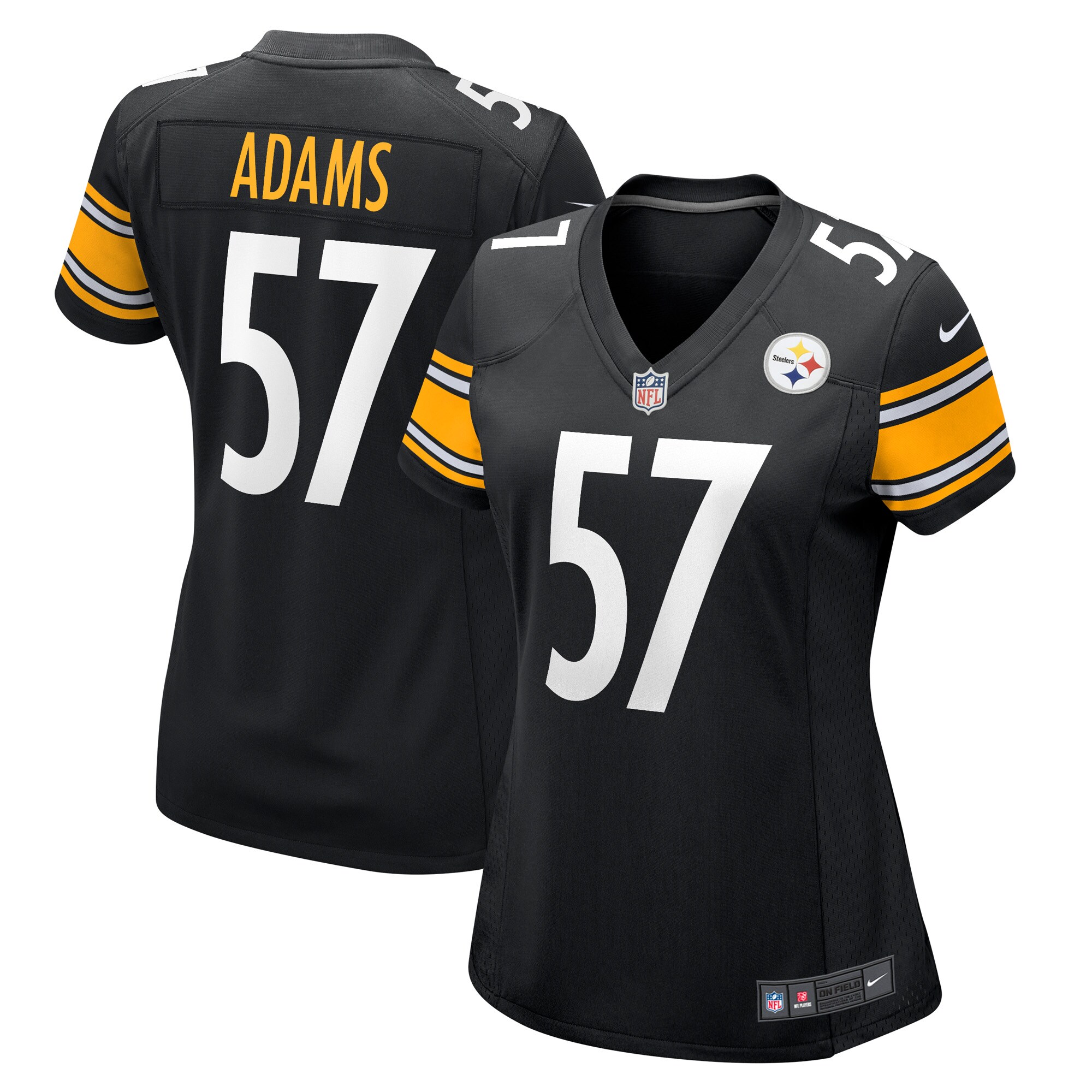 Montravius Adams Pittsburgh Steelers  Women's Game Player Jersey - Black