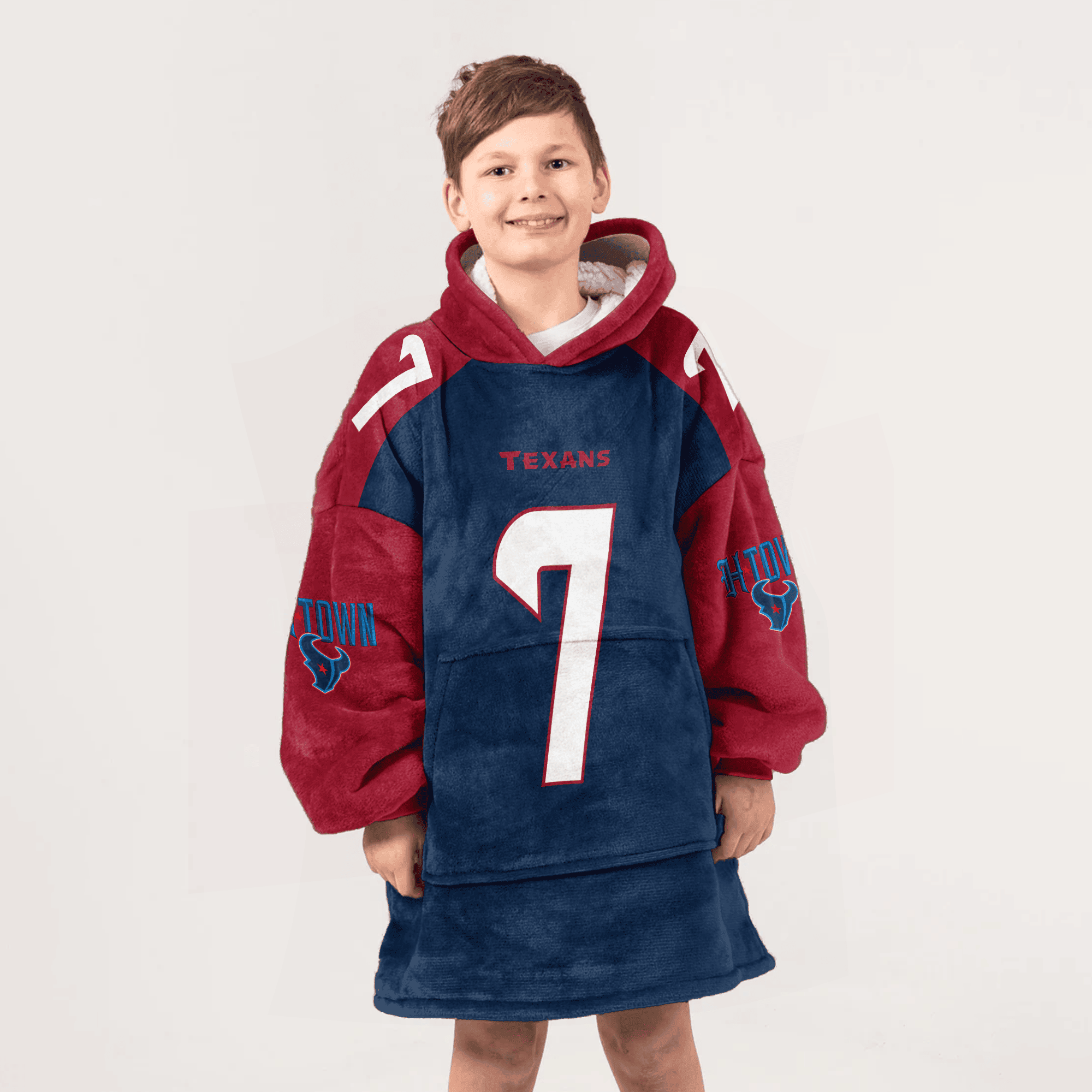 Adult C.S 7 Houston Football Unisex Blanket Hoodie