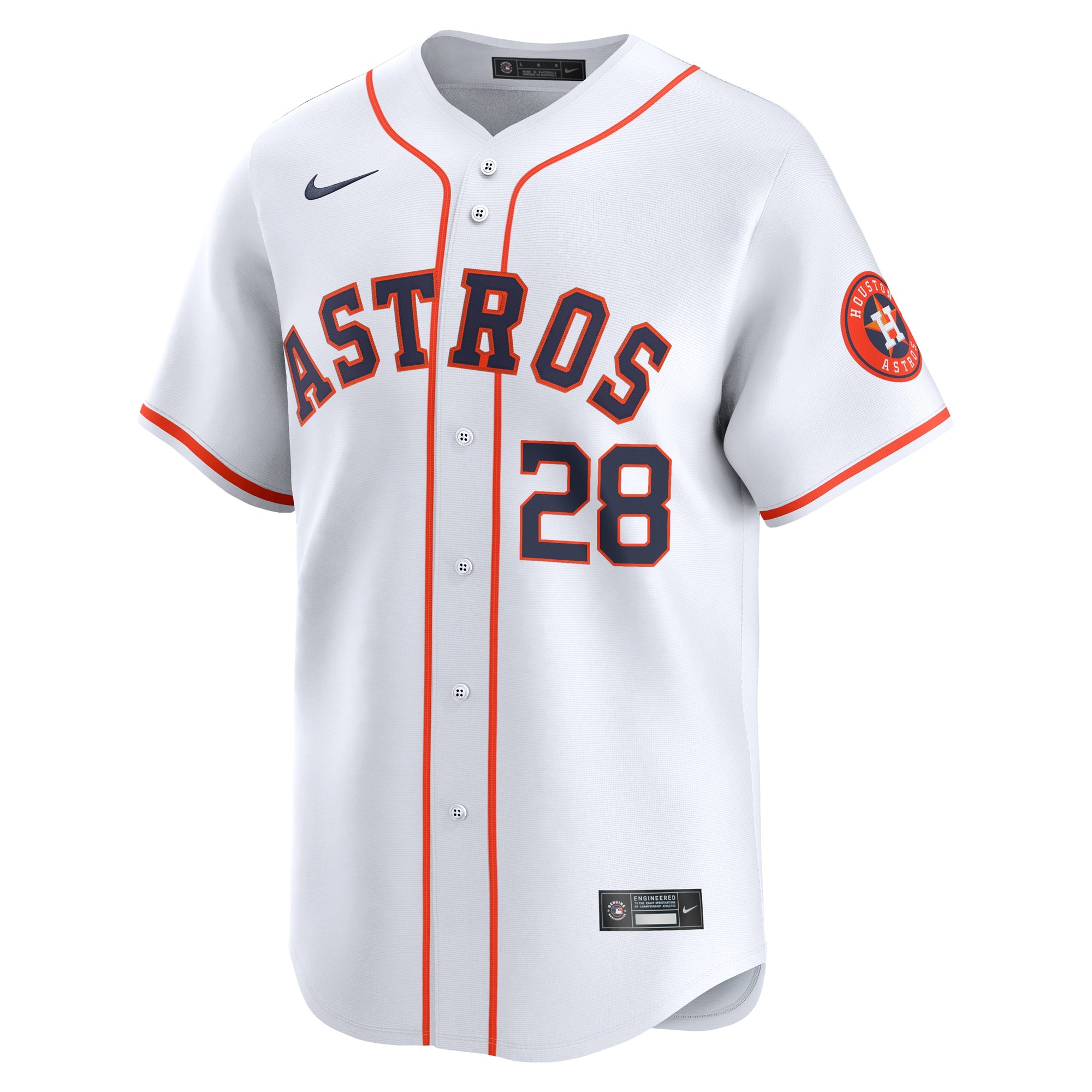Men's Houston Astros Jon Singleton  White Home Limited Player Jersey