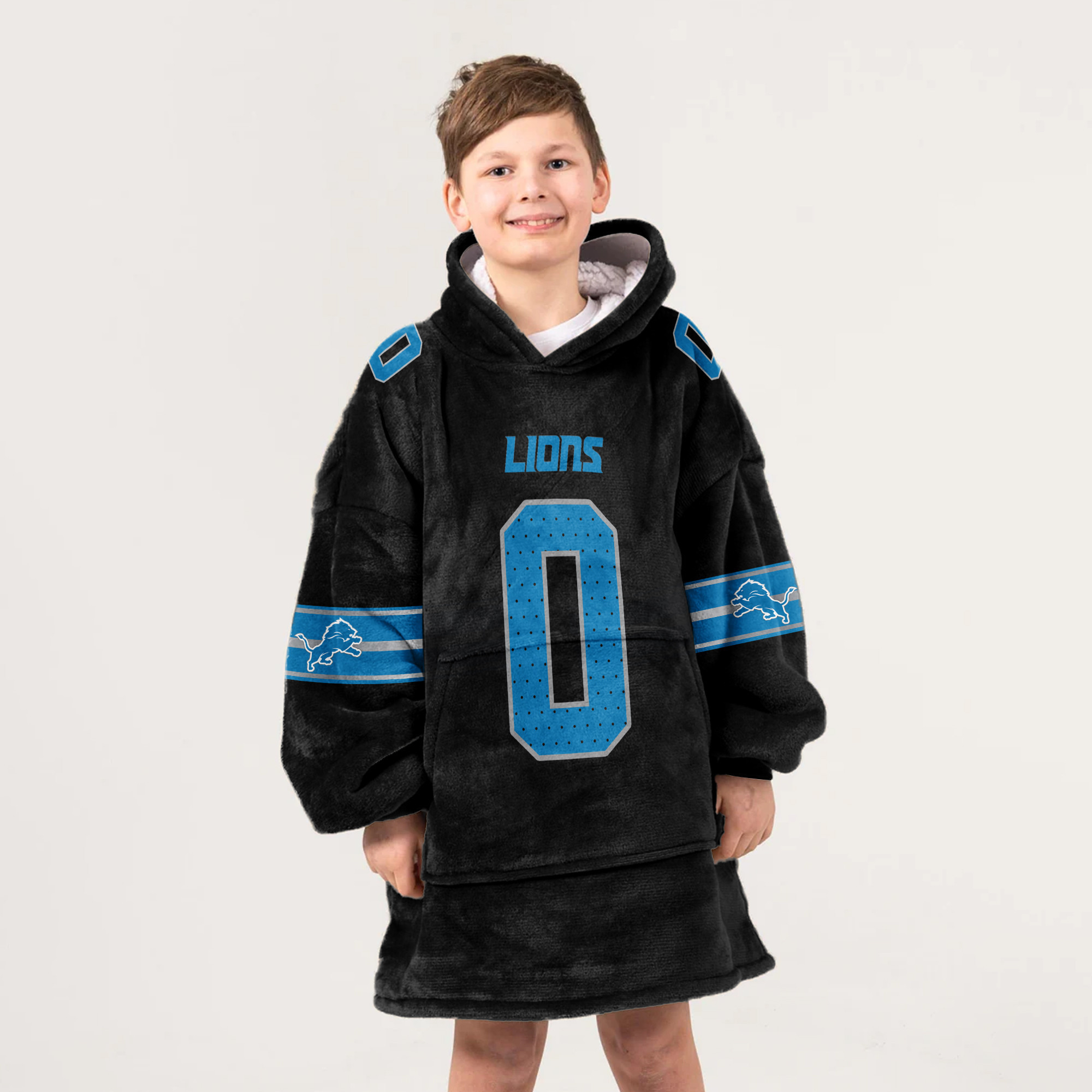 Kid 0 Detroit Football Unisex Blanket Hoodie