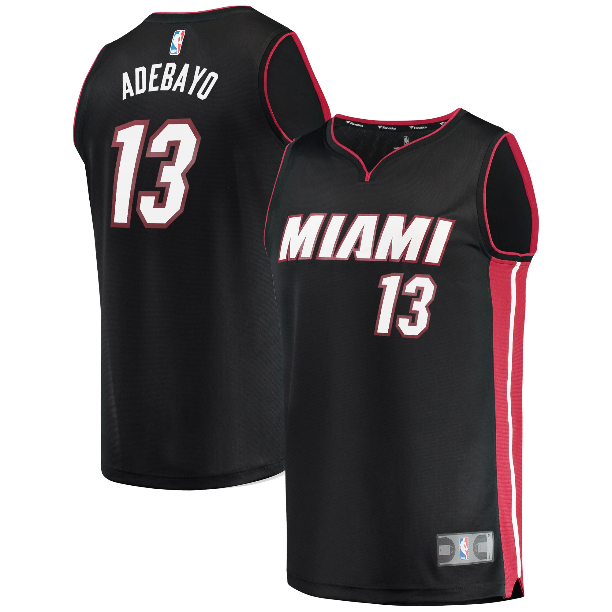Bam Adebayo Miami Heat  Fast Break Replica Player Jersey - Icon Edition - Black