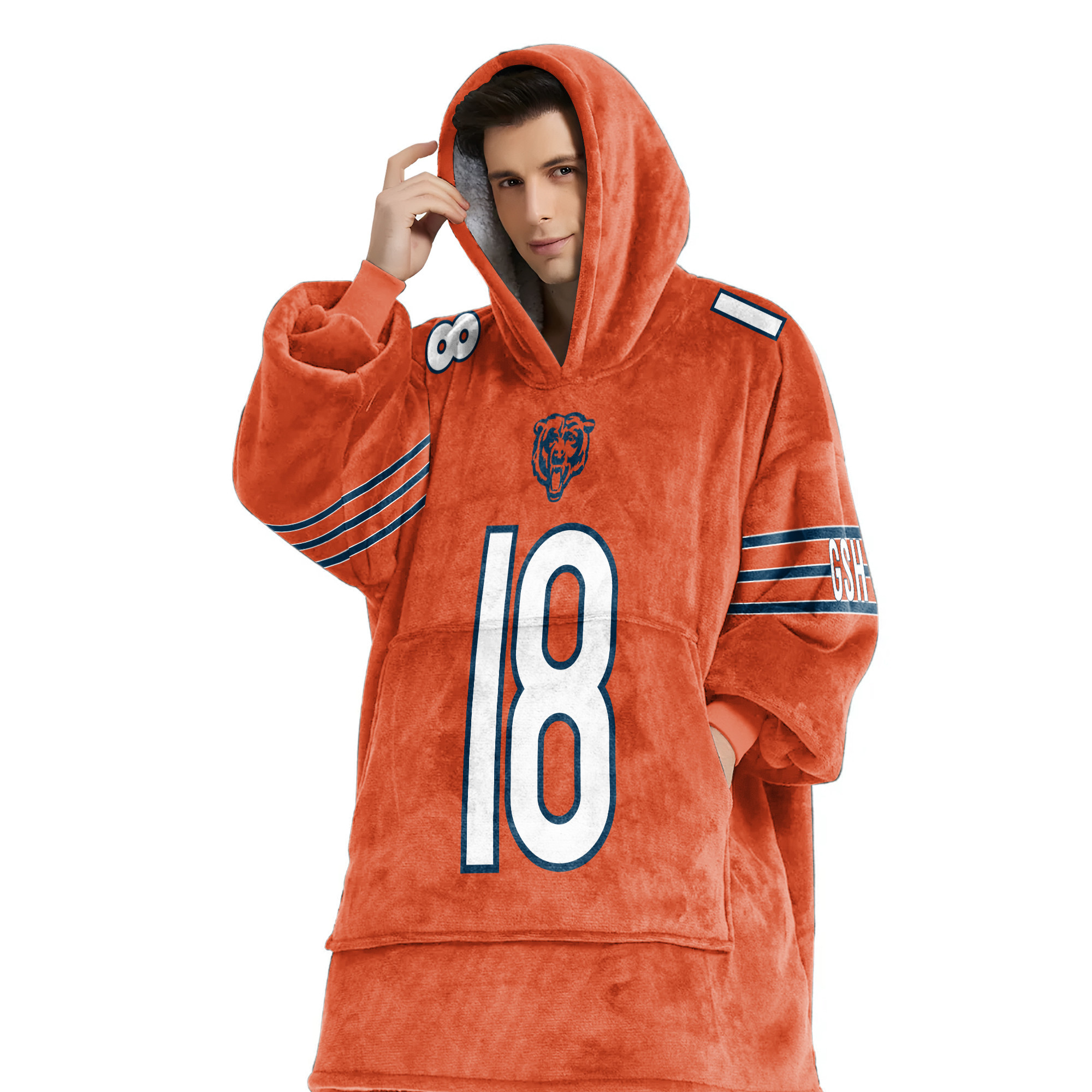 Adult C.W 18 Chicago Football Unisex Blanket Hoodie