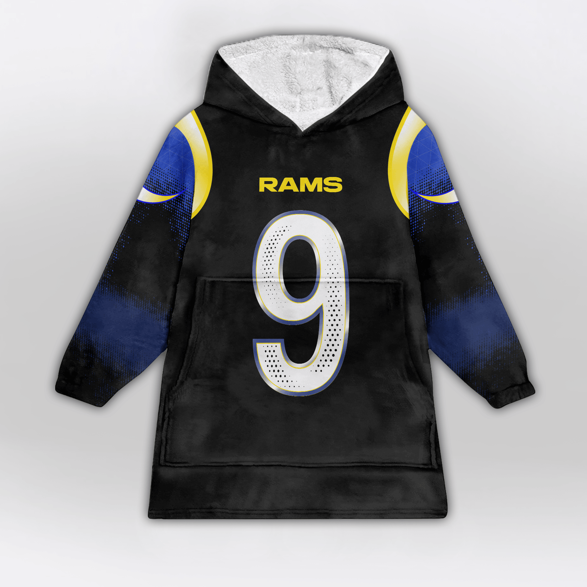 Adult M.S 9 Los Angeles R Football Unisex Blanket Hoodie