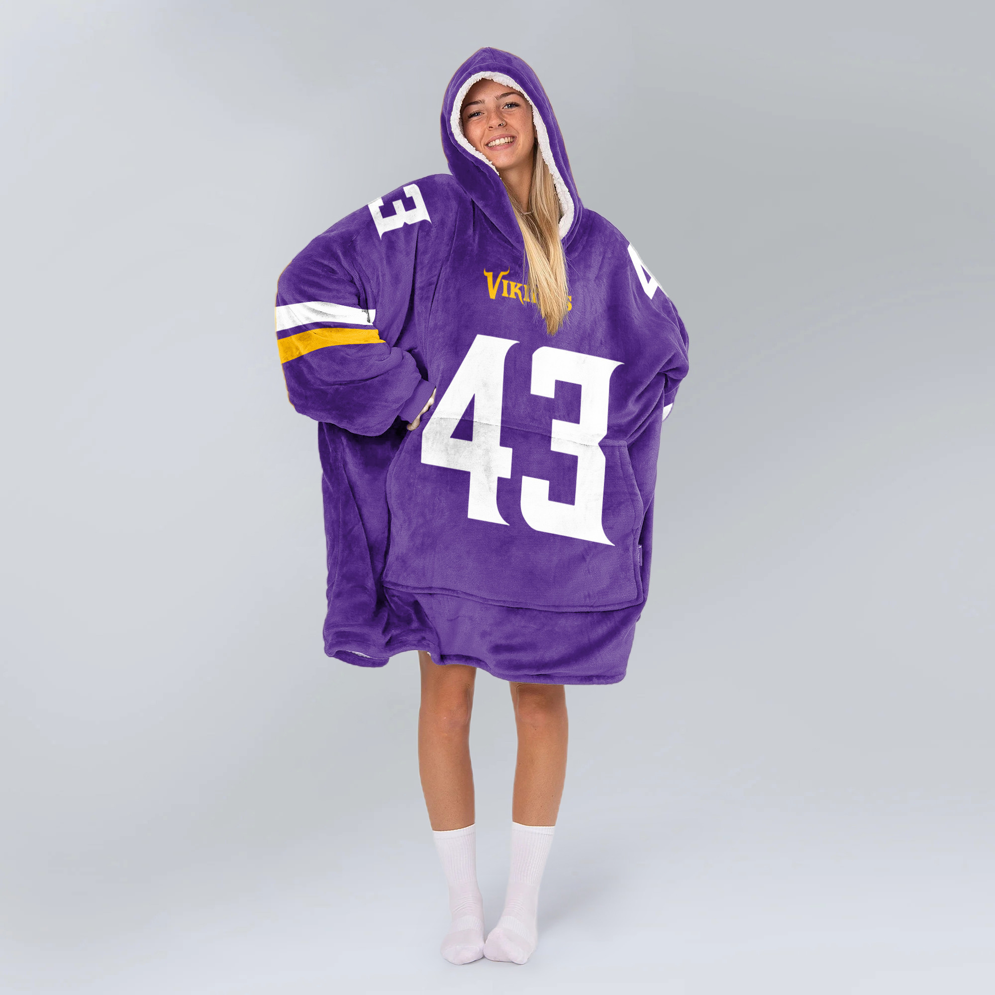 Adult V.G 43 Minnesota Football Unisex Blanket Hoodie