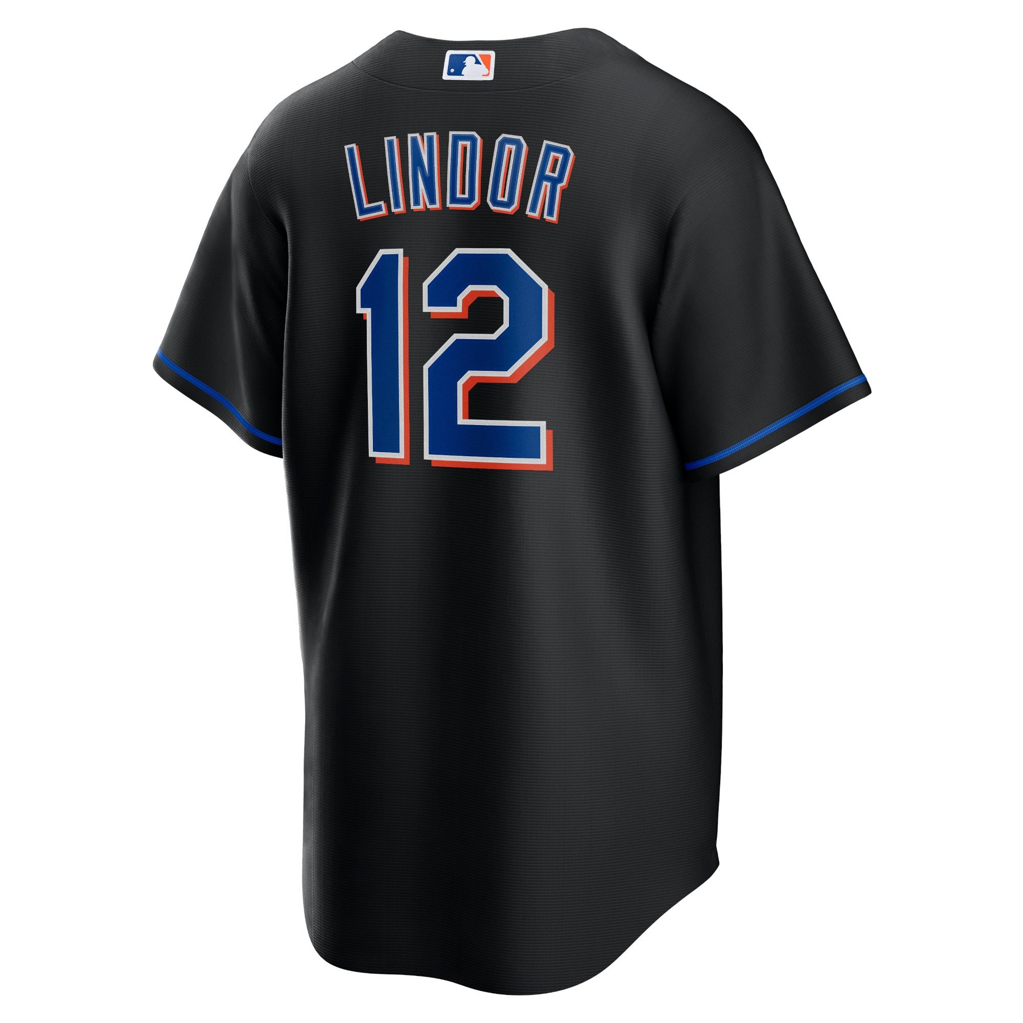 Men's New York Mets Francisco Lindor  Black 2022 Alternate Replica Player Jersey