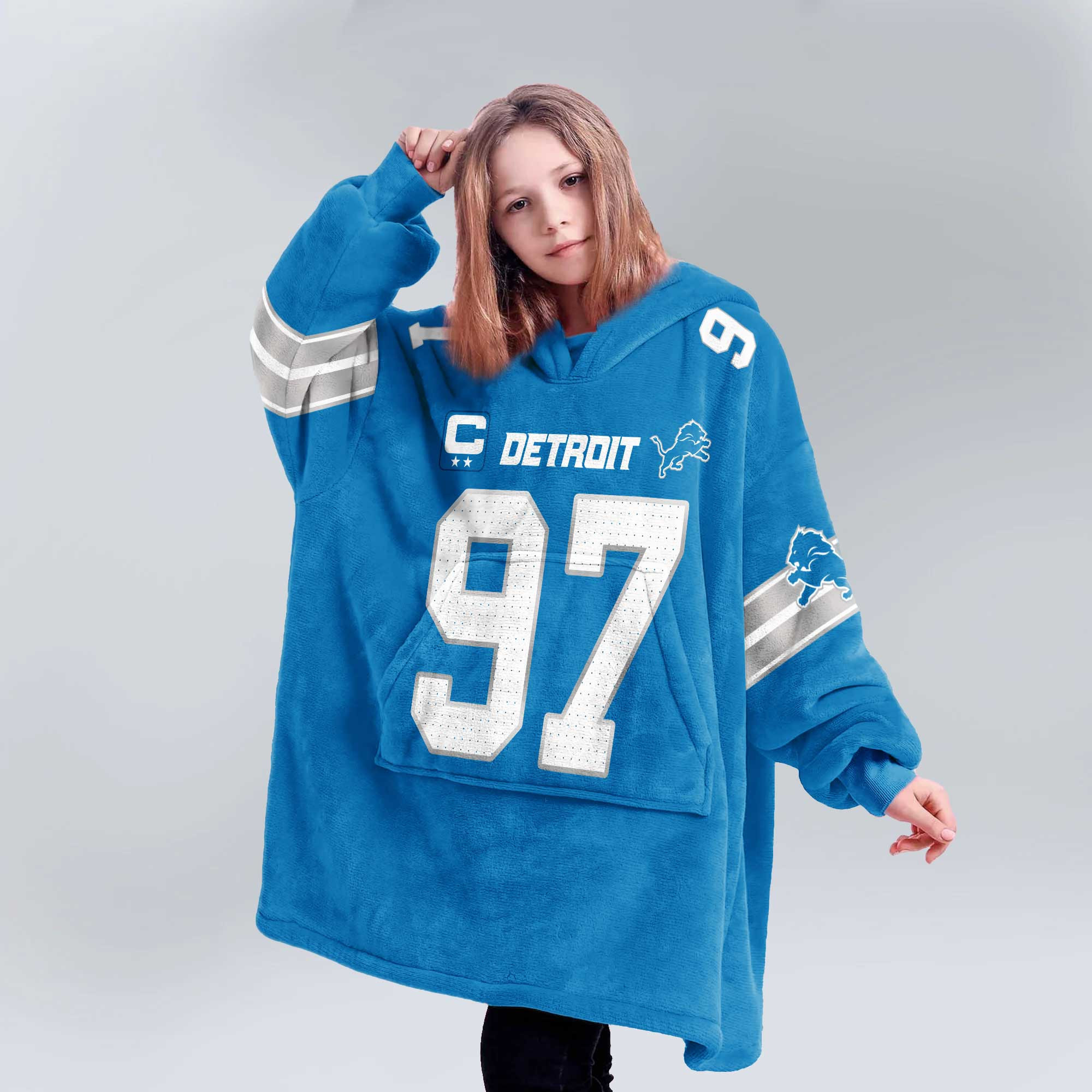 Kid 97 Detroit Football Unisex Blanket Hoodie