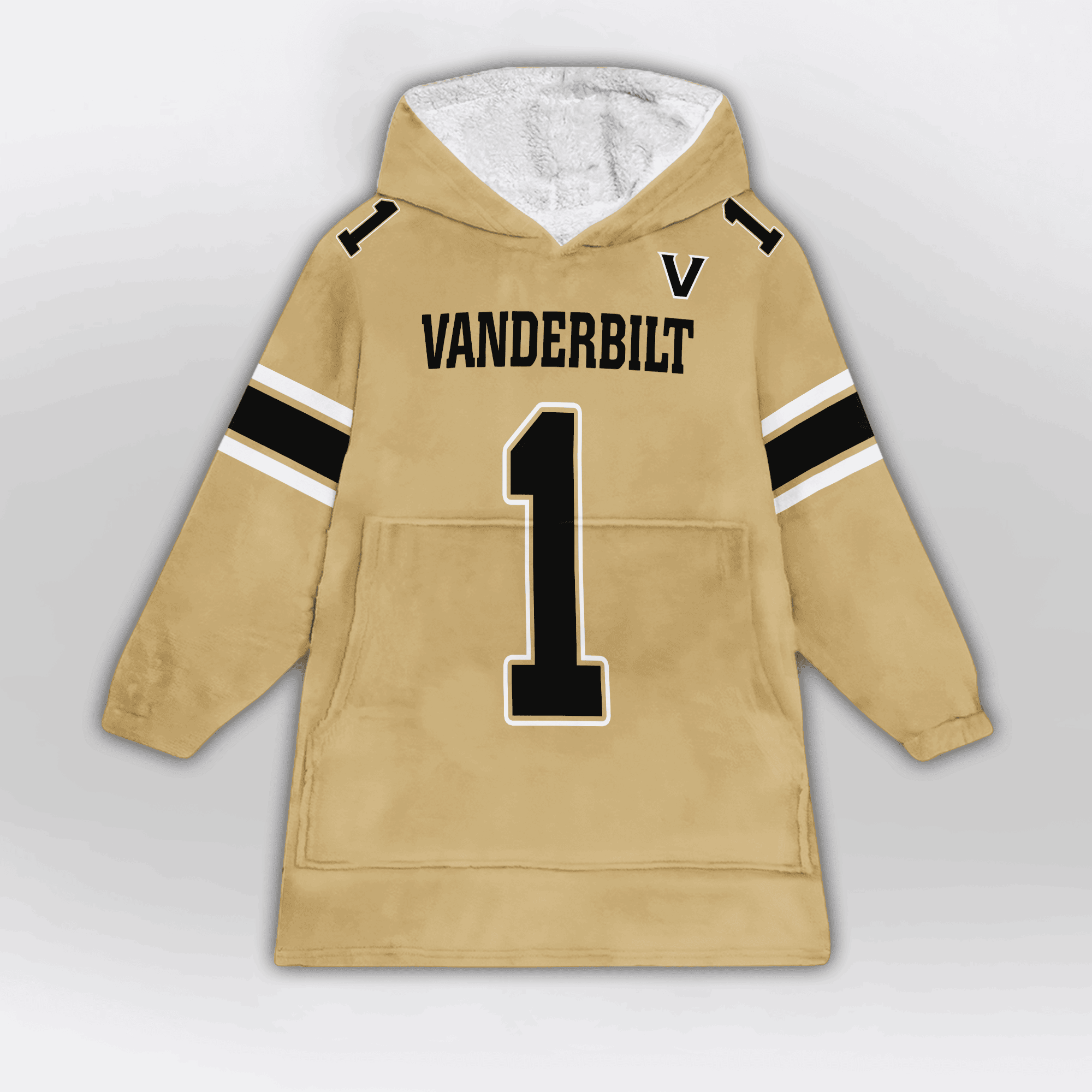 Kid 1 Vanderbilt Football Unisex Blanket Hoodie