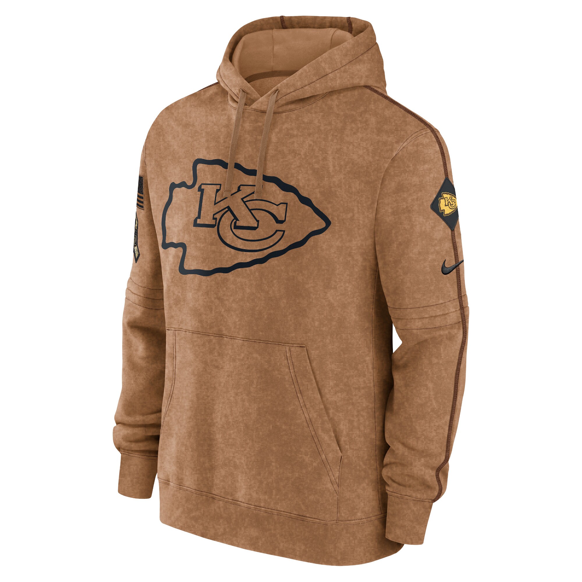 Kansas City Chiefs  2023 Salute To Service Club Pullover Hoodie - Brown