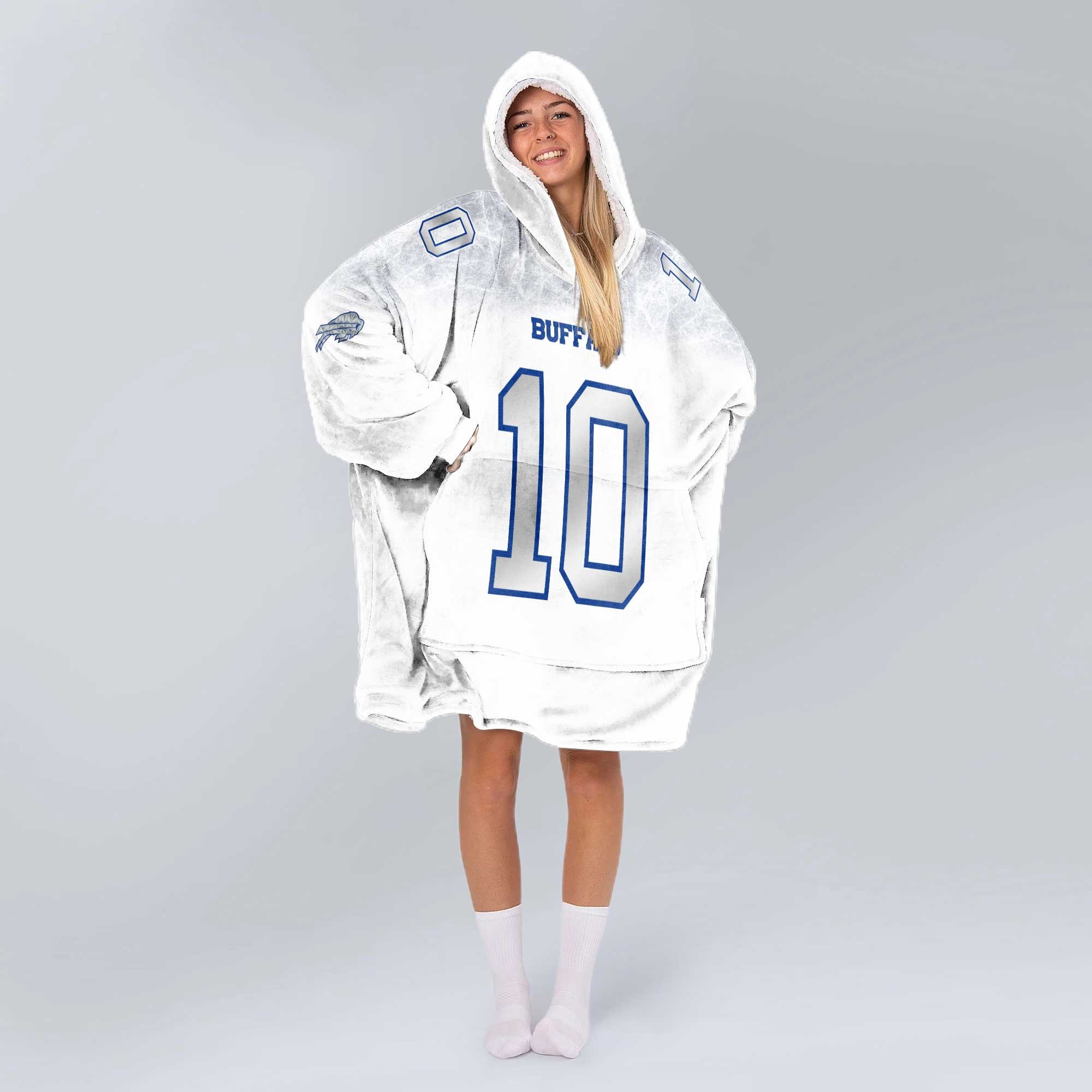 K.S 10 Buffalo Football Unisex Blanket Hoodie