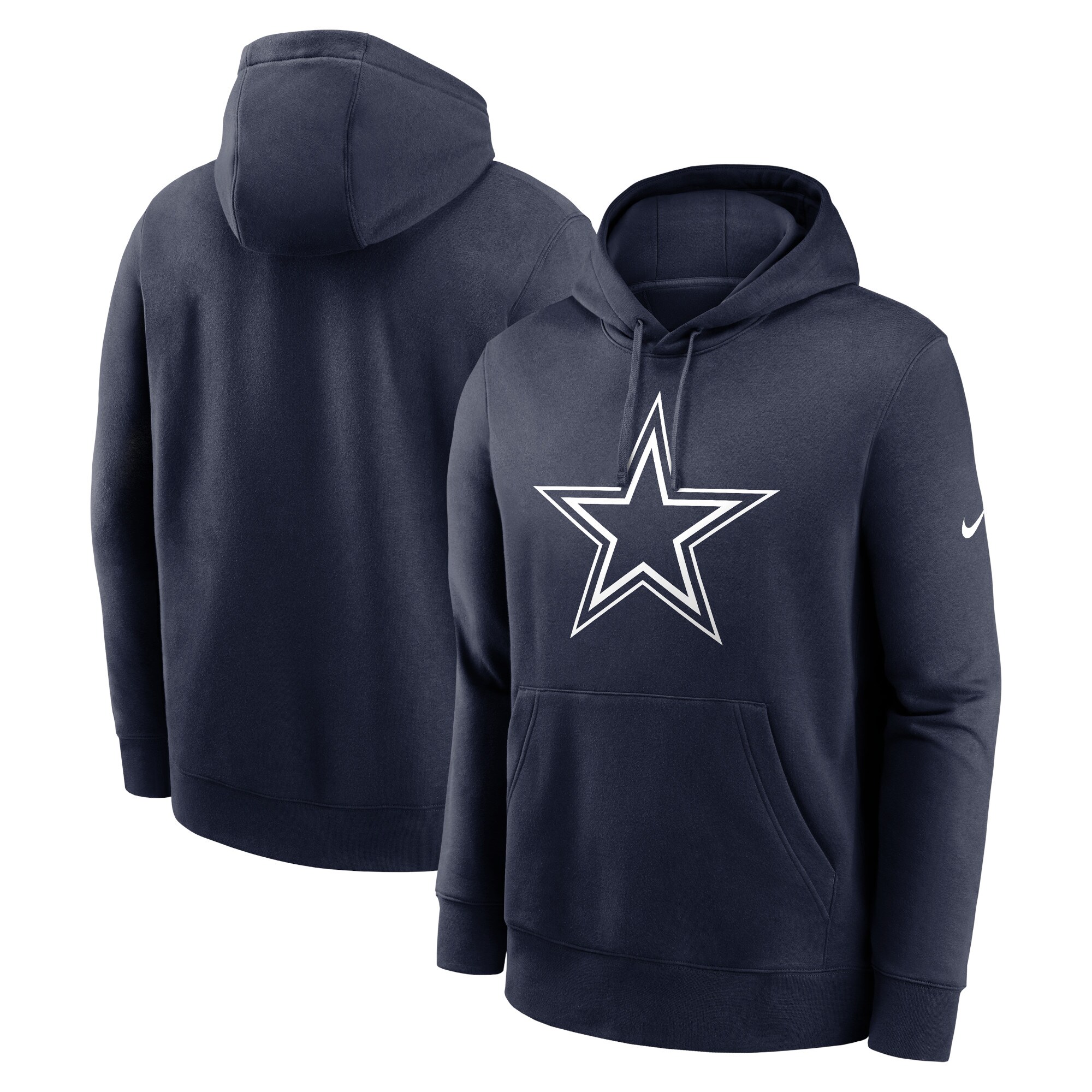 Dallas Cowboys  Fan Gear Club Logo Pullover Hoodie - Navy