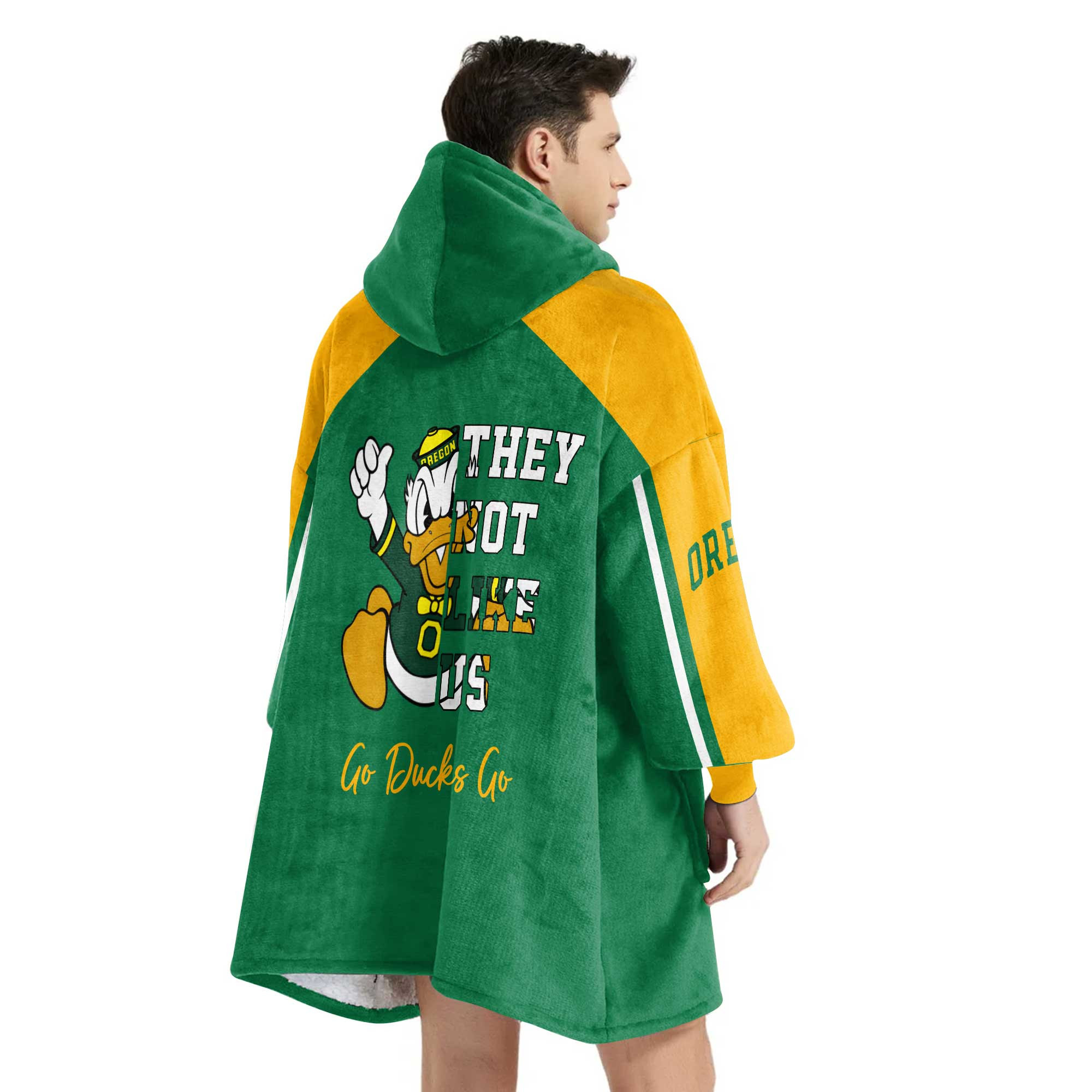 Adult Oregon Football Unisex Blanket Hoodie