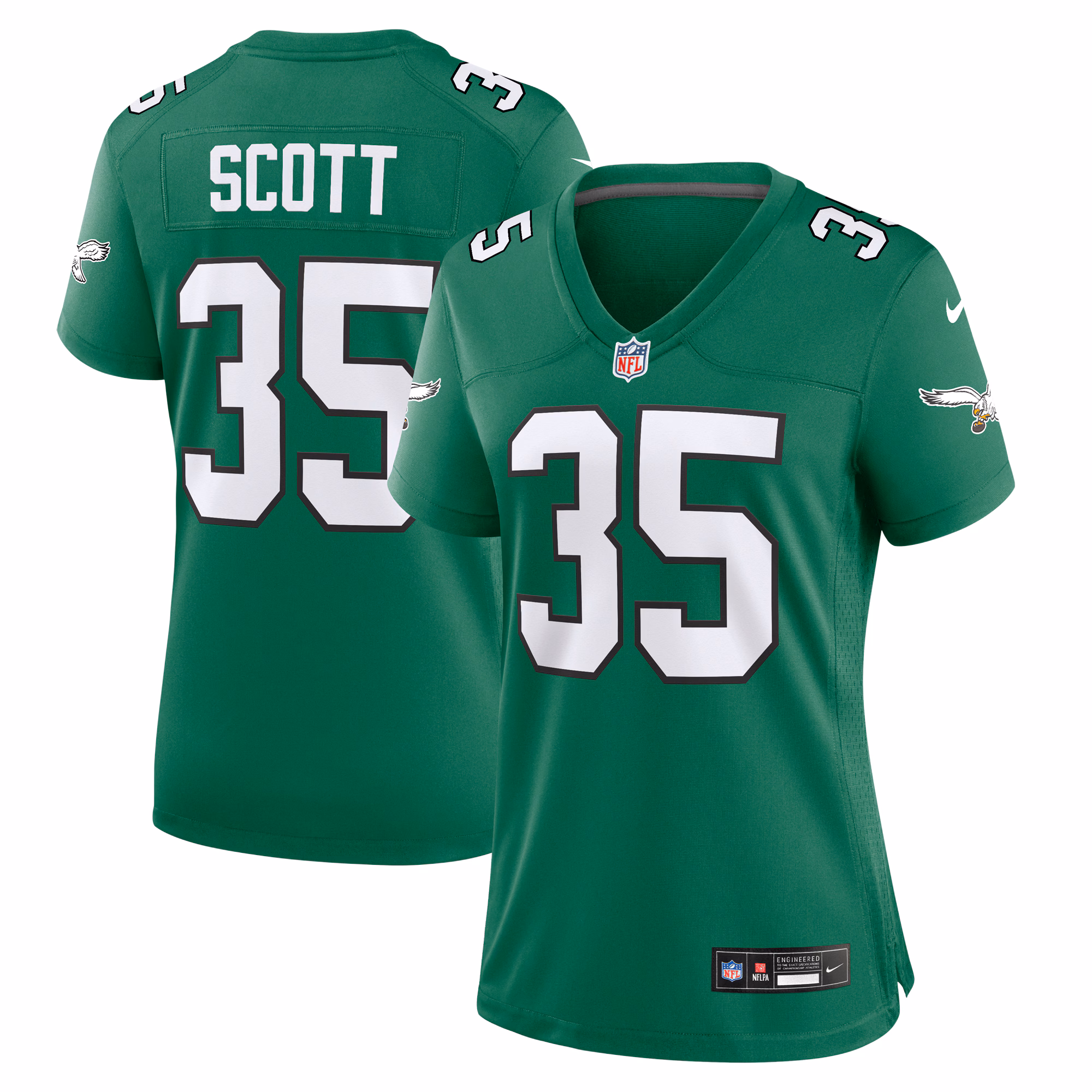 Boston Scott Philadelphia Eagles Women#s Alternate Game Jersey - Kelly Green