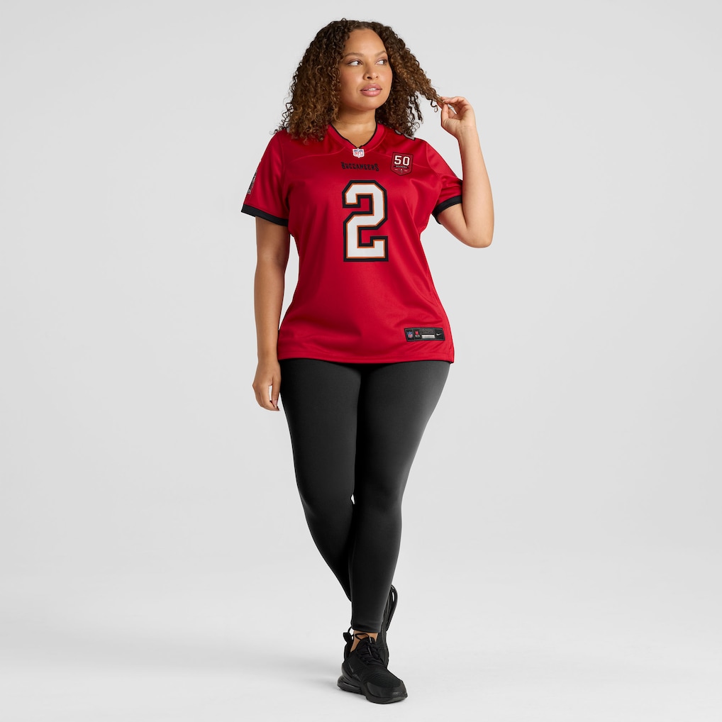Emeka Egbuka #2 Tampa Bay Buccaneers Women's Team 50th Season Game Jersey - Red