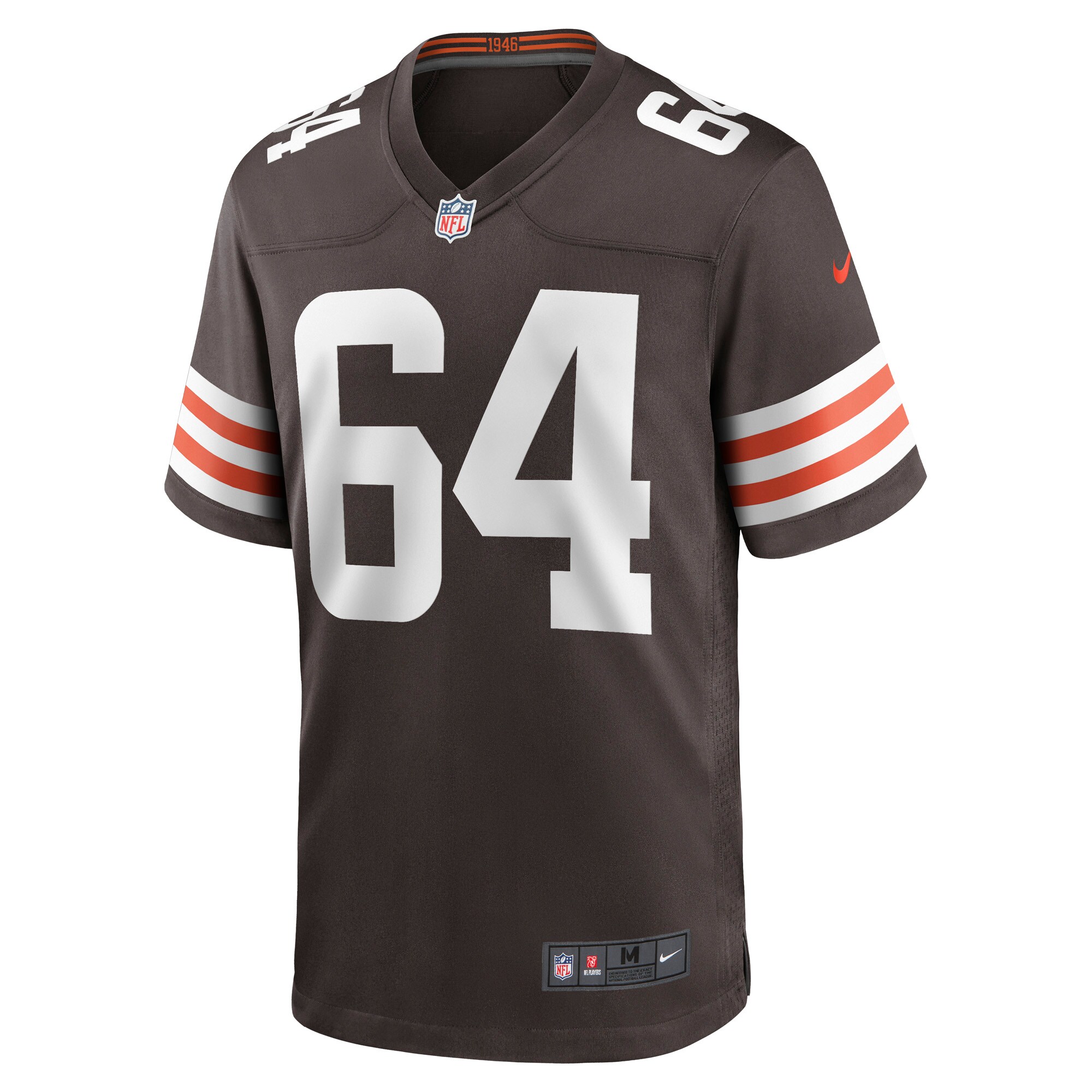 Joe DeLamielleure Cleveland Browns Game Retired Player Jersey - Brown