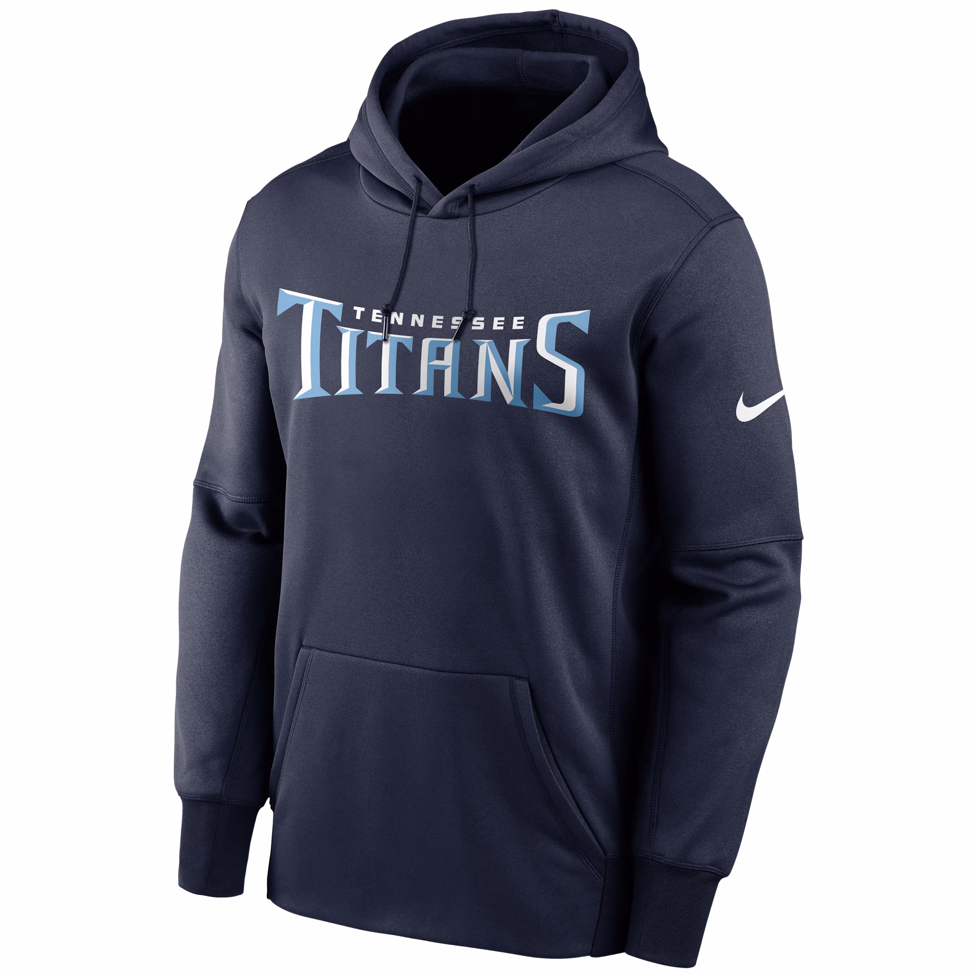 Tennessee Titans Fan Gear Wordmark Performance Pullover Hoodie - Navy