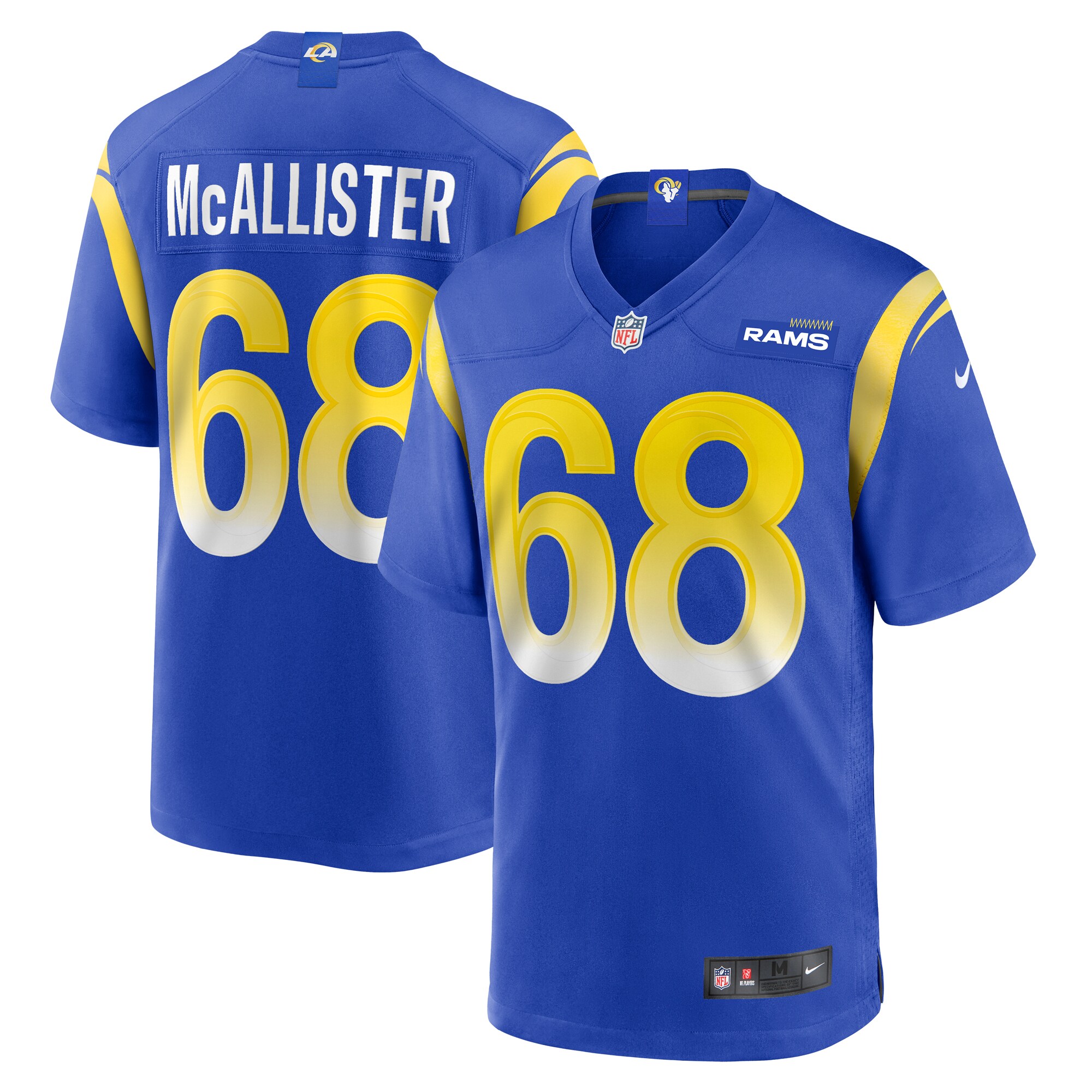 Mike McAllister Los Angeles Rams Home Game Jersey - Royal