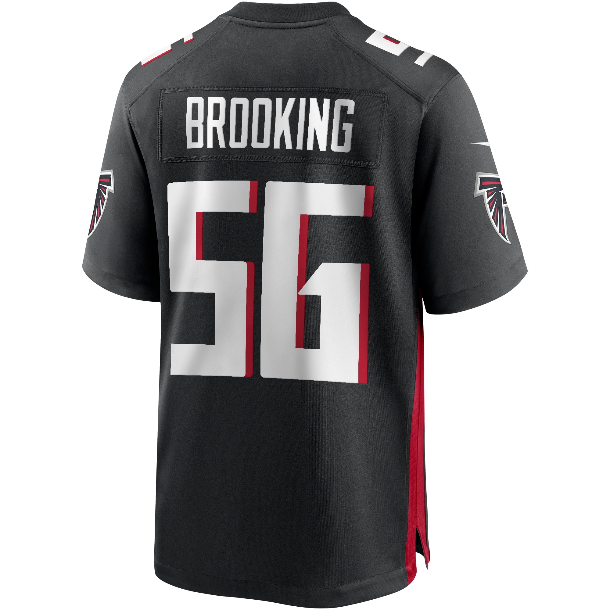 Keith Brooking Atlanta Falcons Game Retired Player Jersey - Black