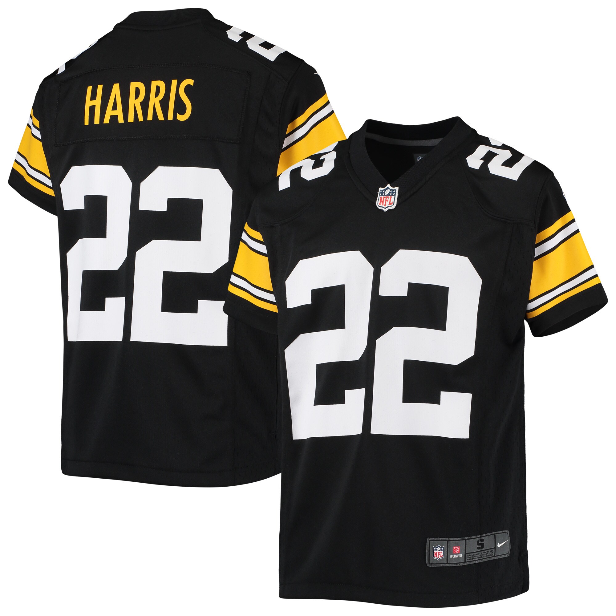 Najee Harris Pittsburgh Steelers  Youth Alternate Game Jersey - Black