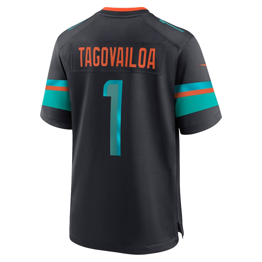 Tua Tagovailoa #1 Miami Dolphins 2025 Rivalries Collection Game Jersey - Pitch Blue