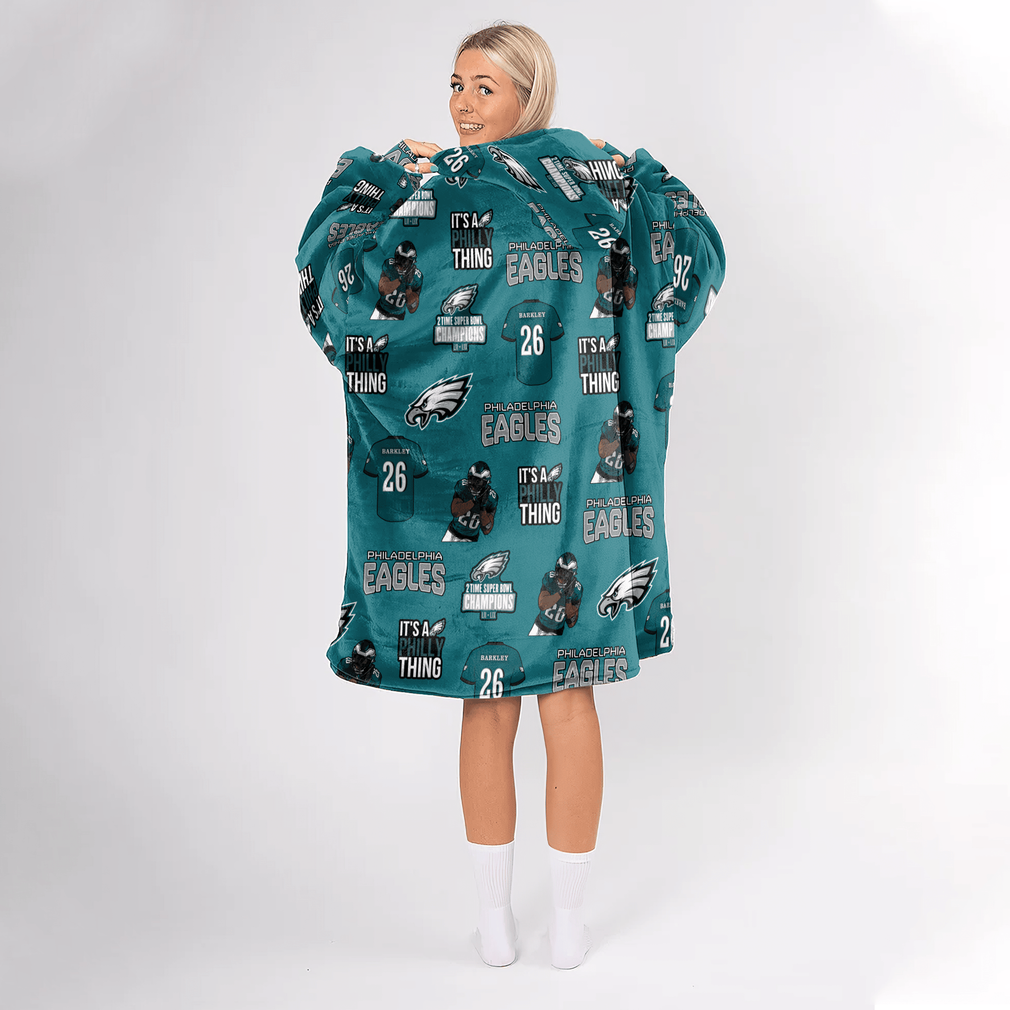 S.B 26 Philadelphia Football Unisex Blanket Hoodie