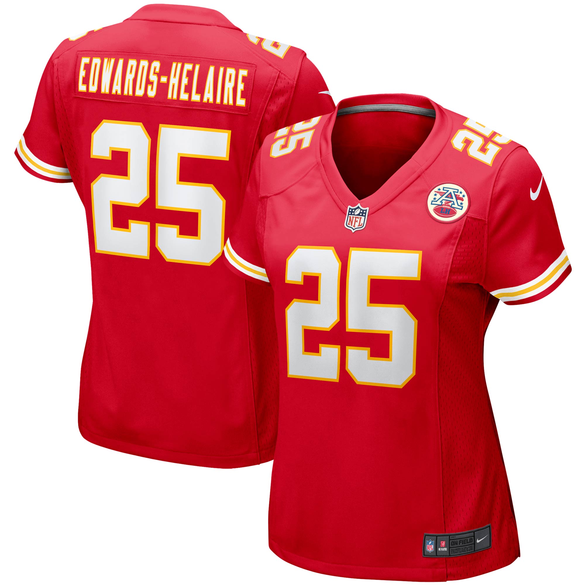 Clyde Edwards-Helaire Kansas City Chiefs  Women's Player Game Team Jersey - Red