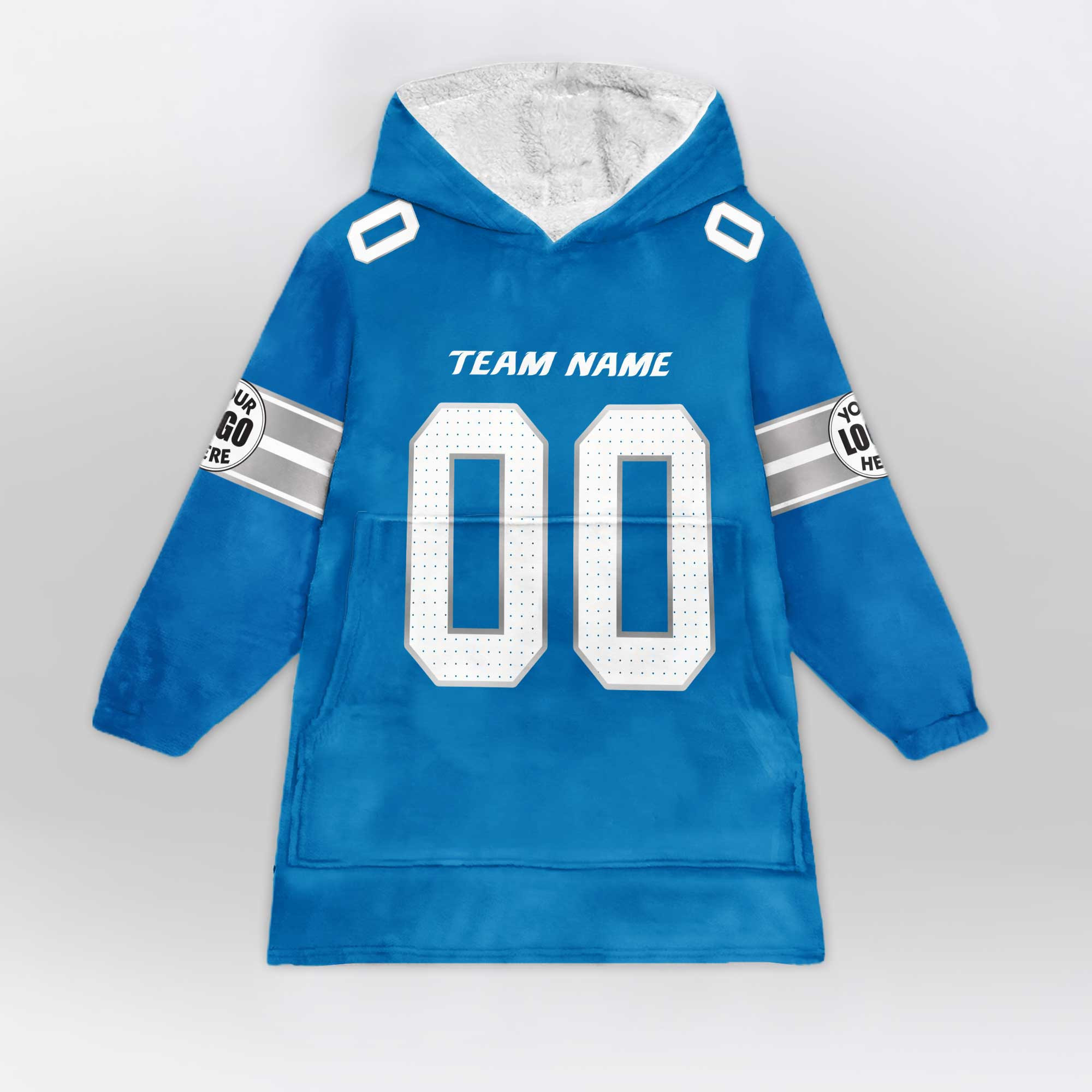 Adult Custom Blanket Hoodie Detroit Inspired Color