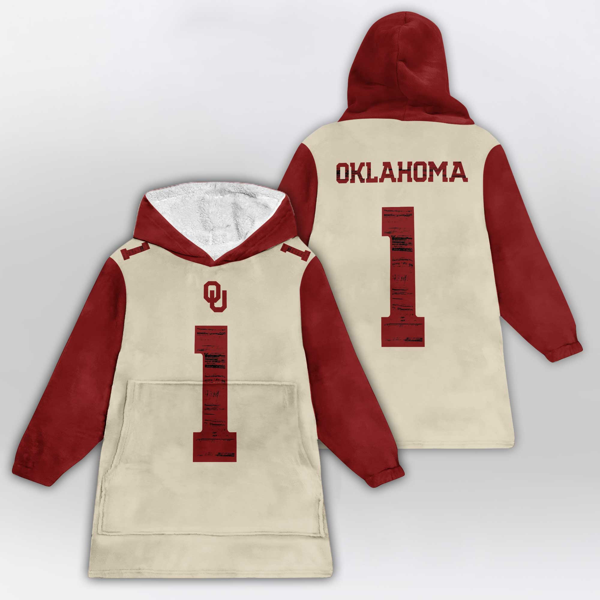 Kid #1 Oklahoma Football Unisex Blanket Hoodie