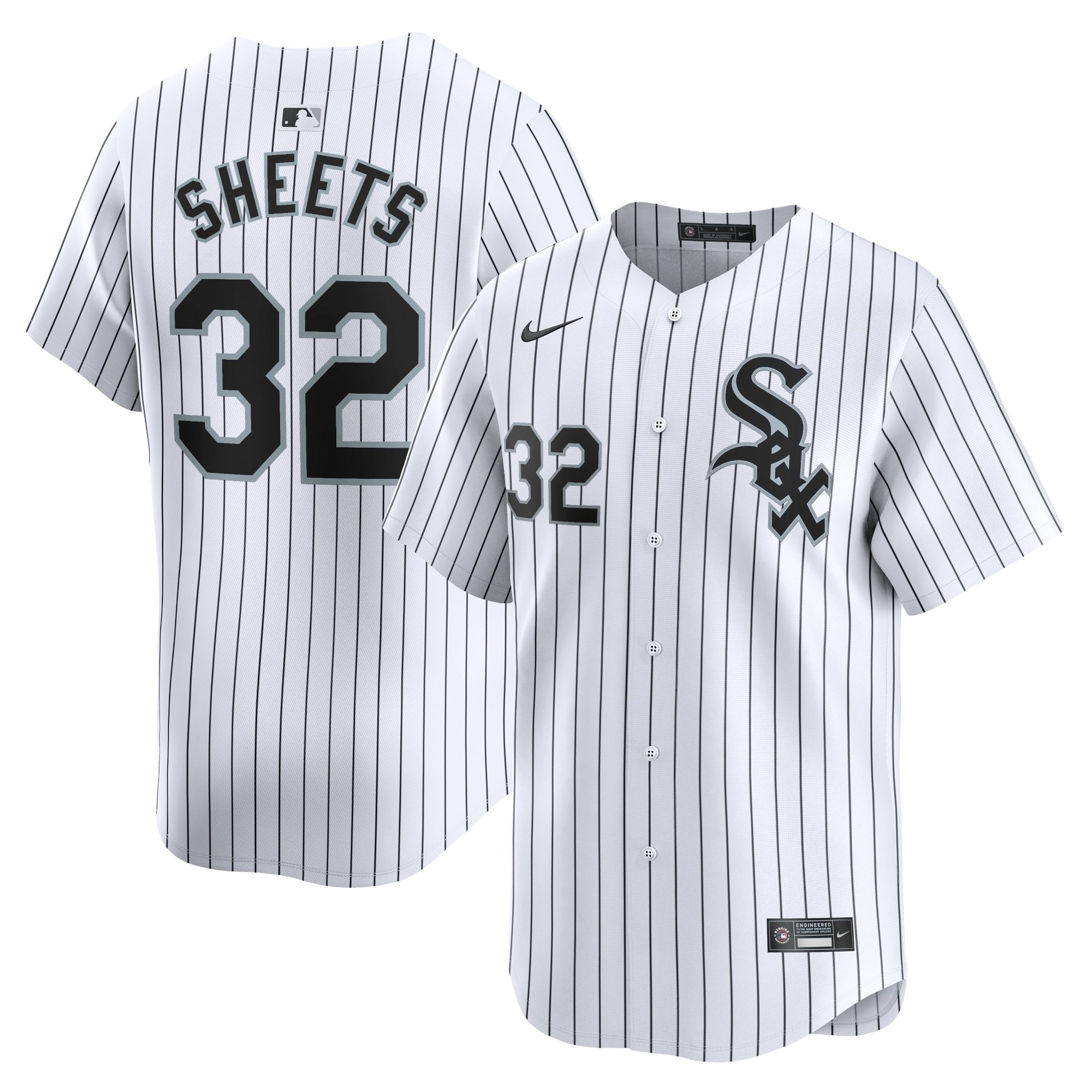 Men's Chicago White Sox Gavin Sheets  White Home Limited Player Jersey