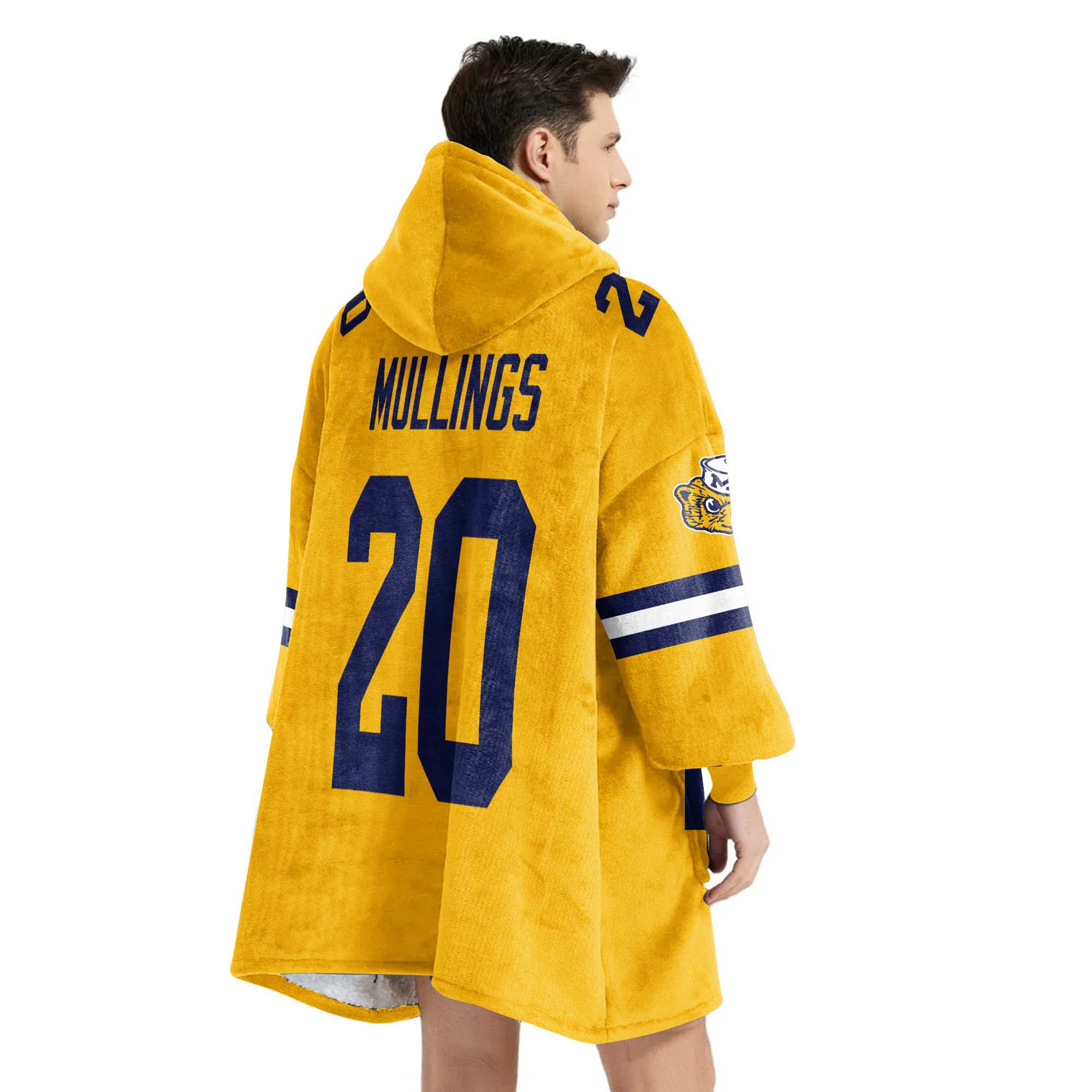 Adult 20 Michigan Football Unisex Blanket Hoodie