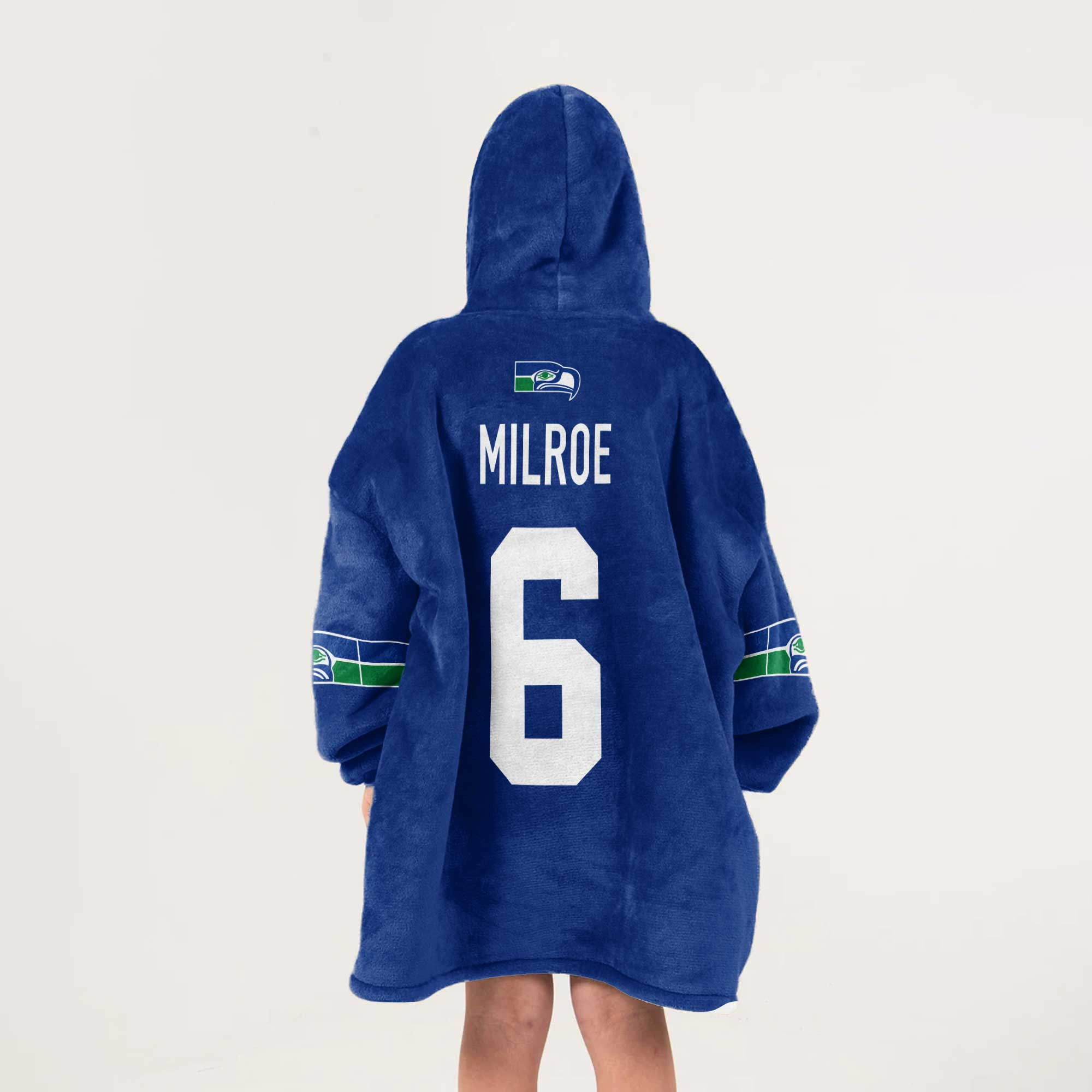 Kid 6 Seattle Football Unisex Blanket Hoodie