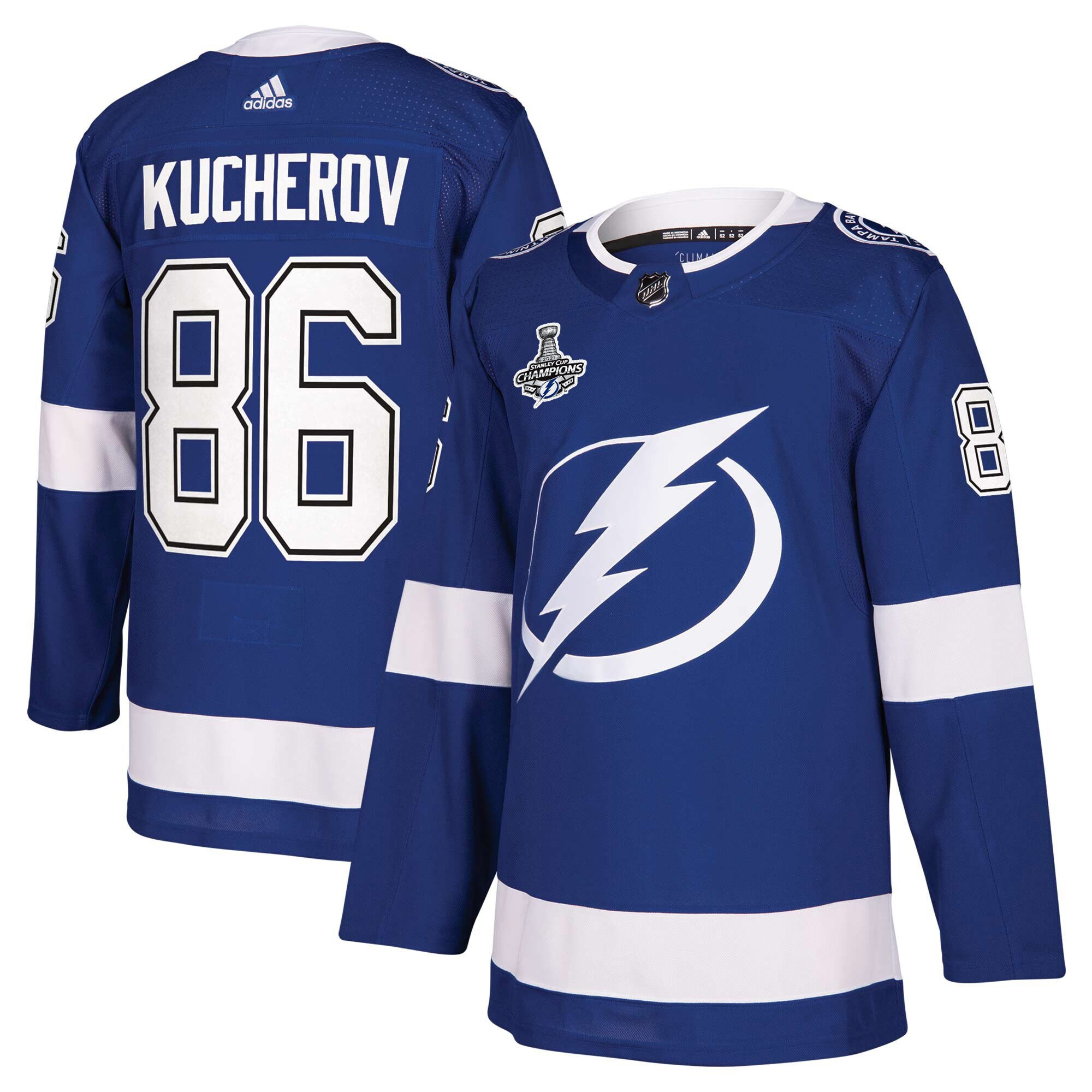 Nikita Kucherov Tampa Bay Lightning  2021 Stanley Cup Champions Authentic Player Jersey - Blue