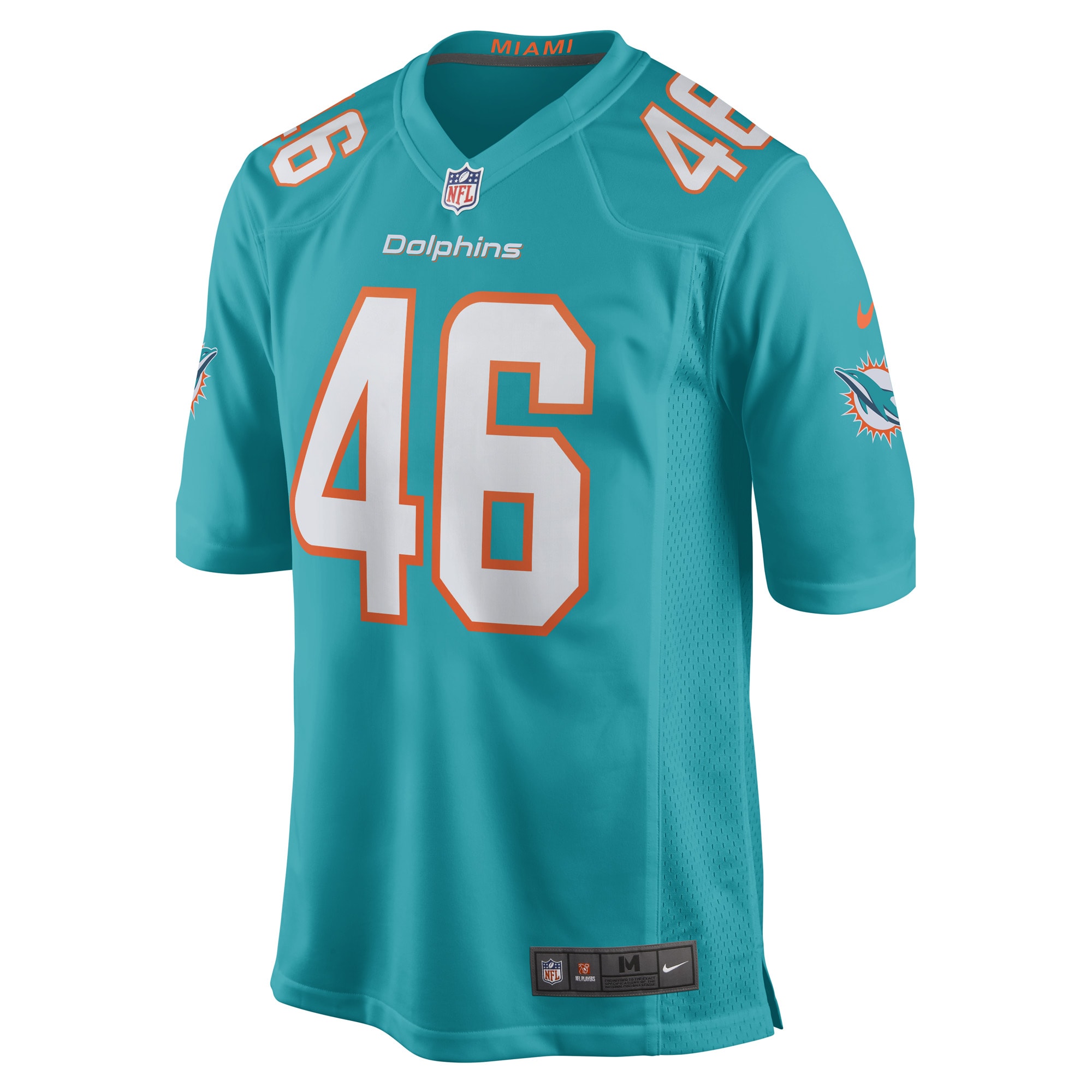 John Lovett Miami Dolphins Game Player Jersey - Aqua