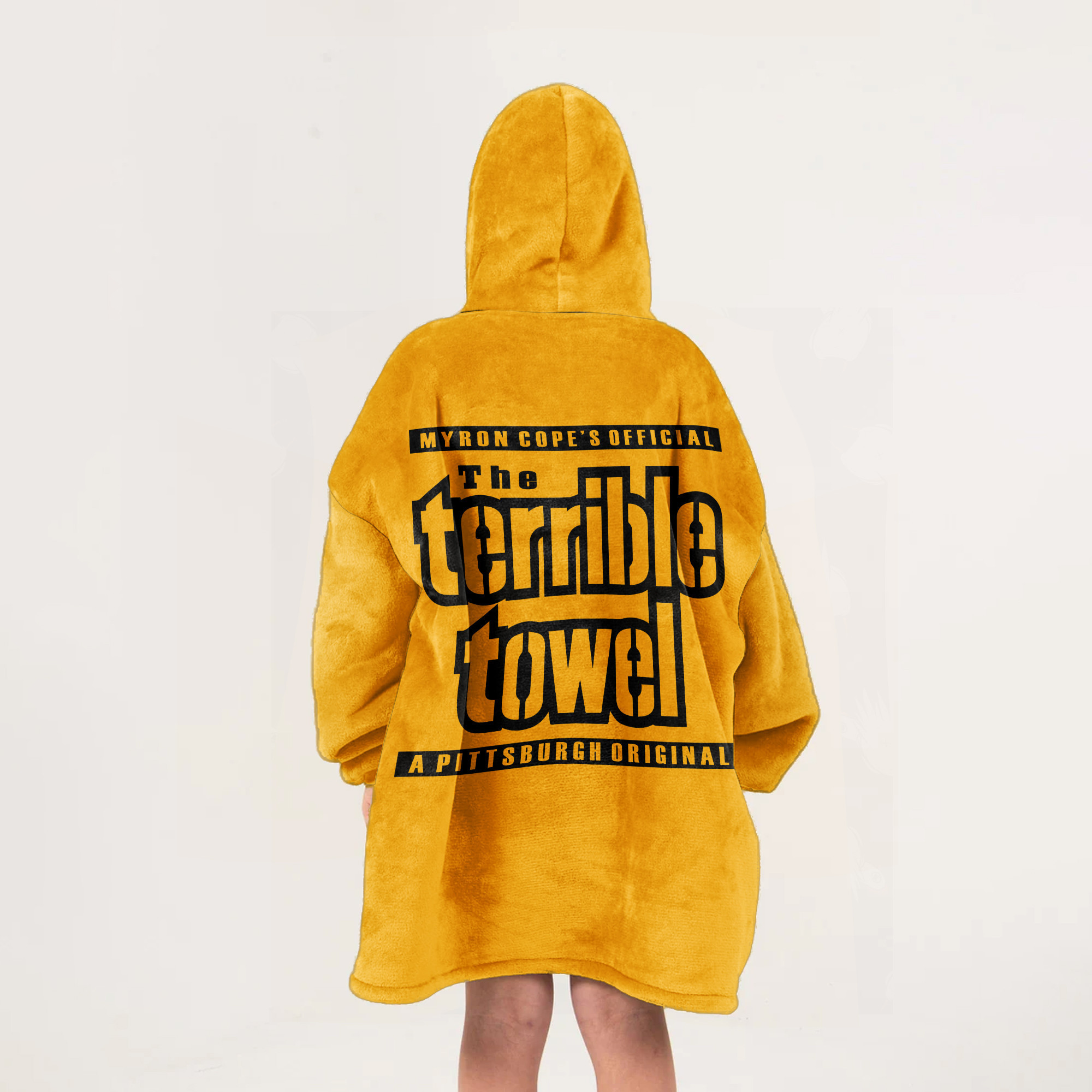 Adult Steel Curtain Pittsburgh Football Unisex Blanket Hoodie