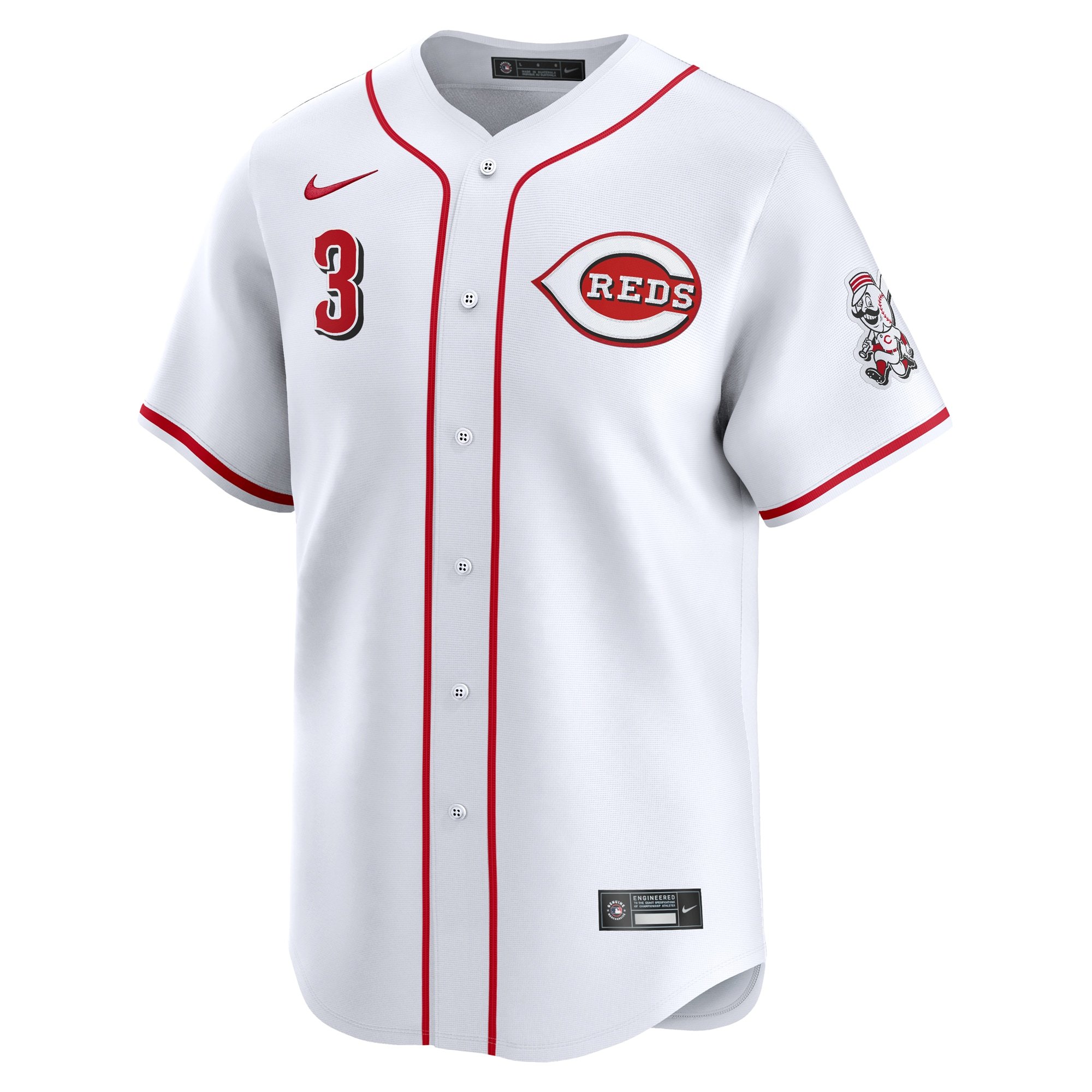 Men's Cincinnati Reds Jeimer Candelario  White Home Limited Player Jersey