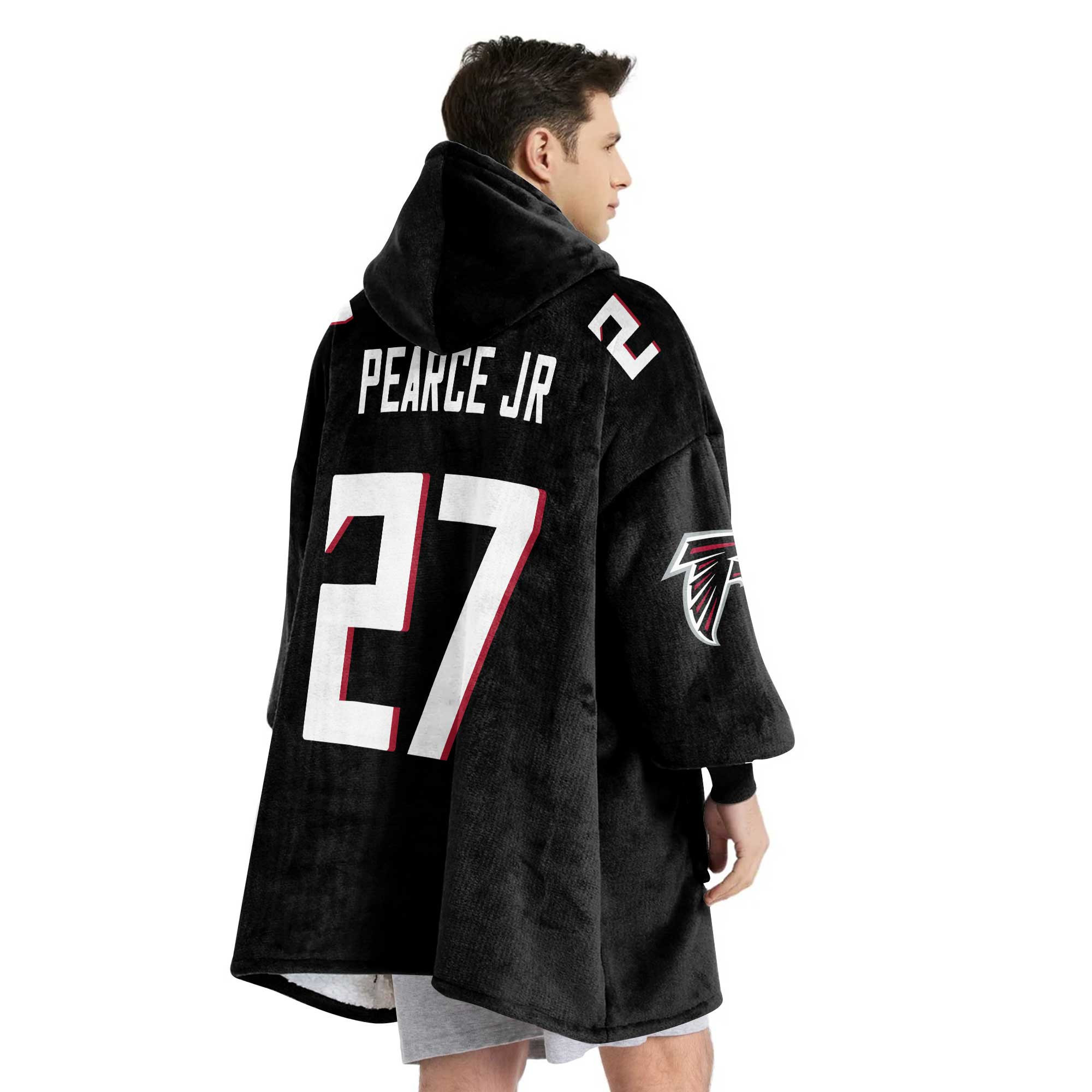 Adult 27 Atlanta Football Unisex Blanket Hoodie