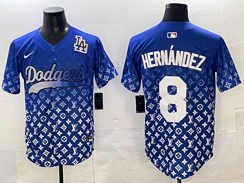 Men's Los #8 Enrique Hernandez Angeles Dodgers 2025 Custom Cool Jersey