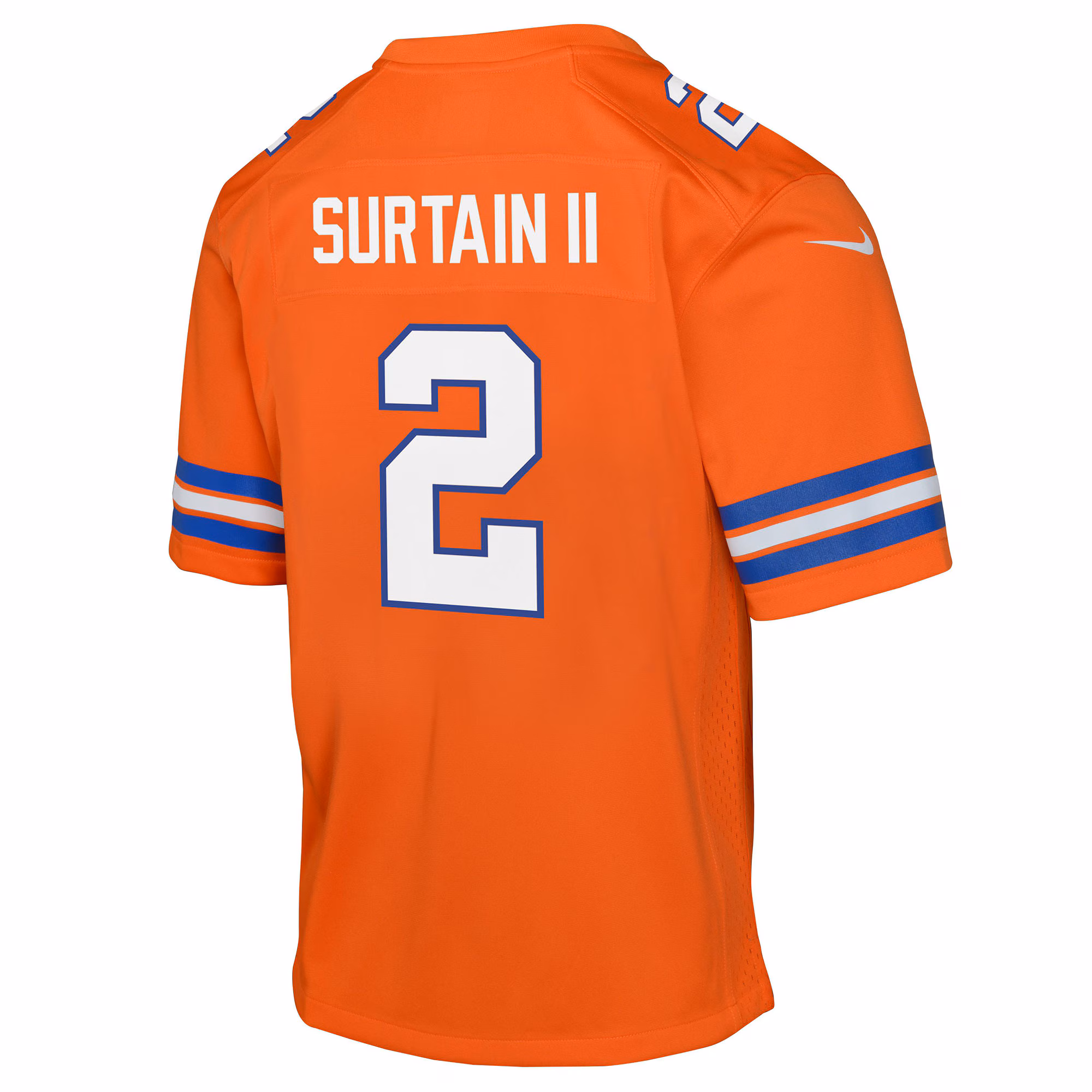 Patrick Surtain II Denver Broncos Youth Mile High Collection 1977 Throwback Game Jersey - Orange