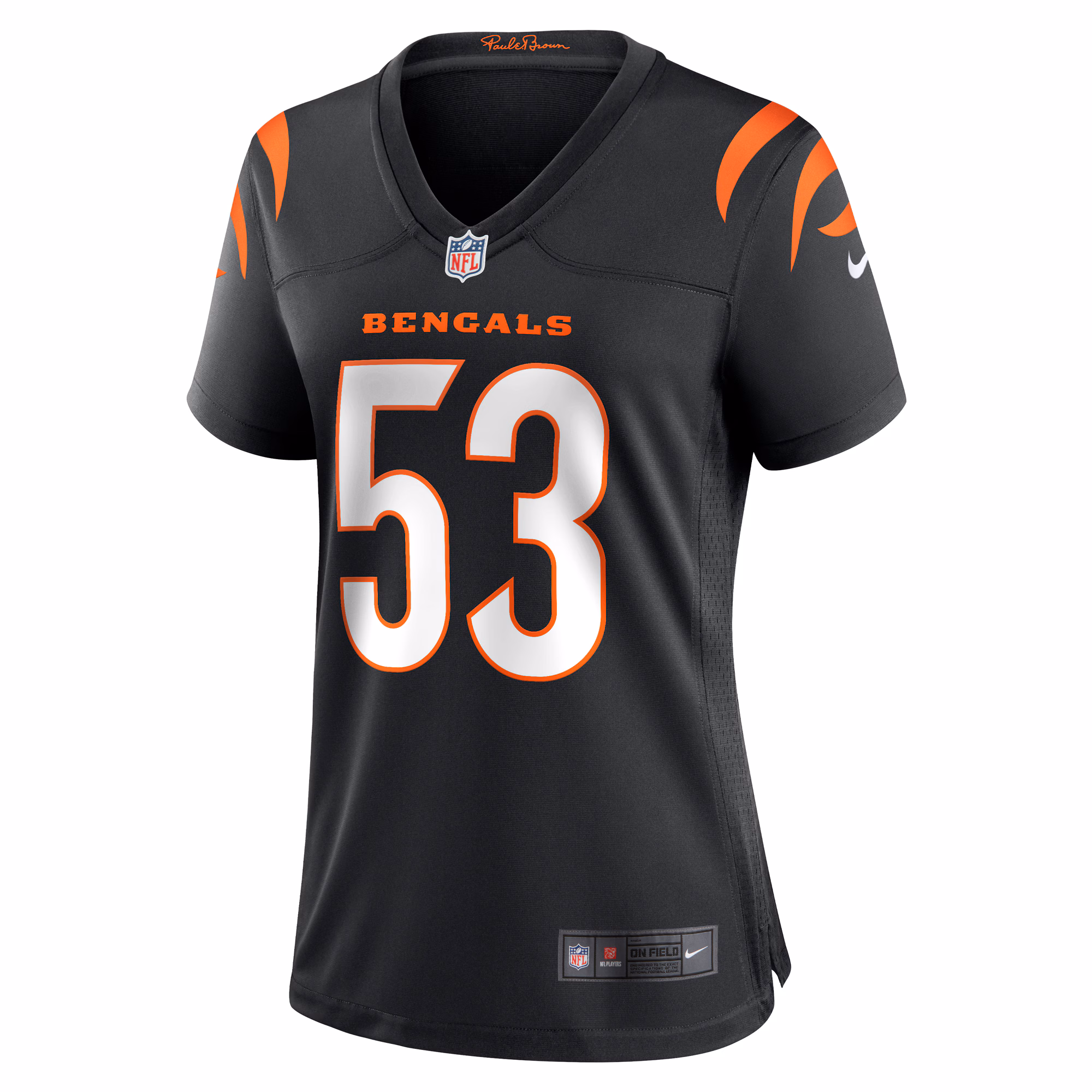 TJ Pesefea Cincinnati Bengals Women's Team Game Jersey -  Black